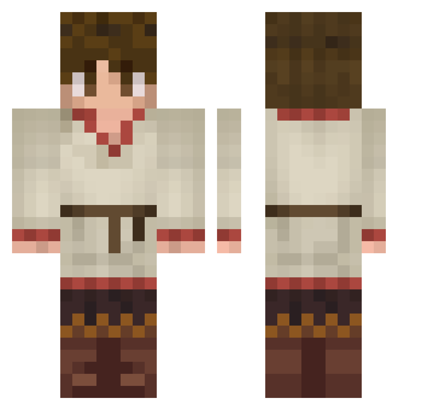 SWATJAPAN Minecraft skin, front and back view