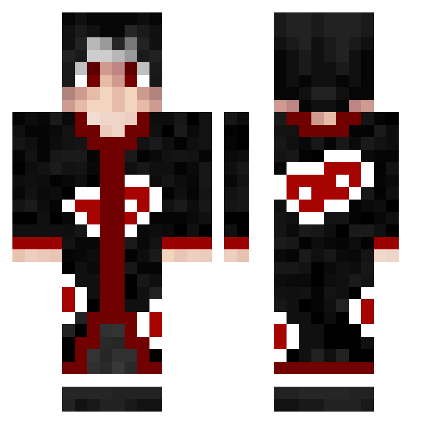 Tenu6347 Minecraft skin, front and back view