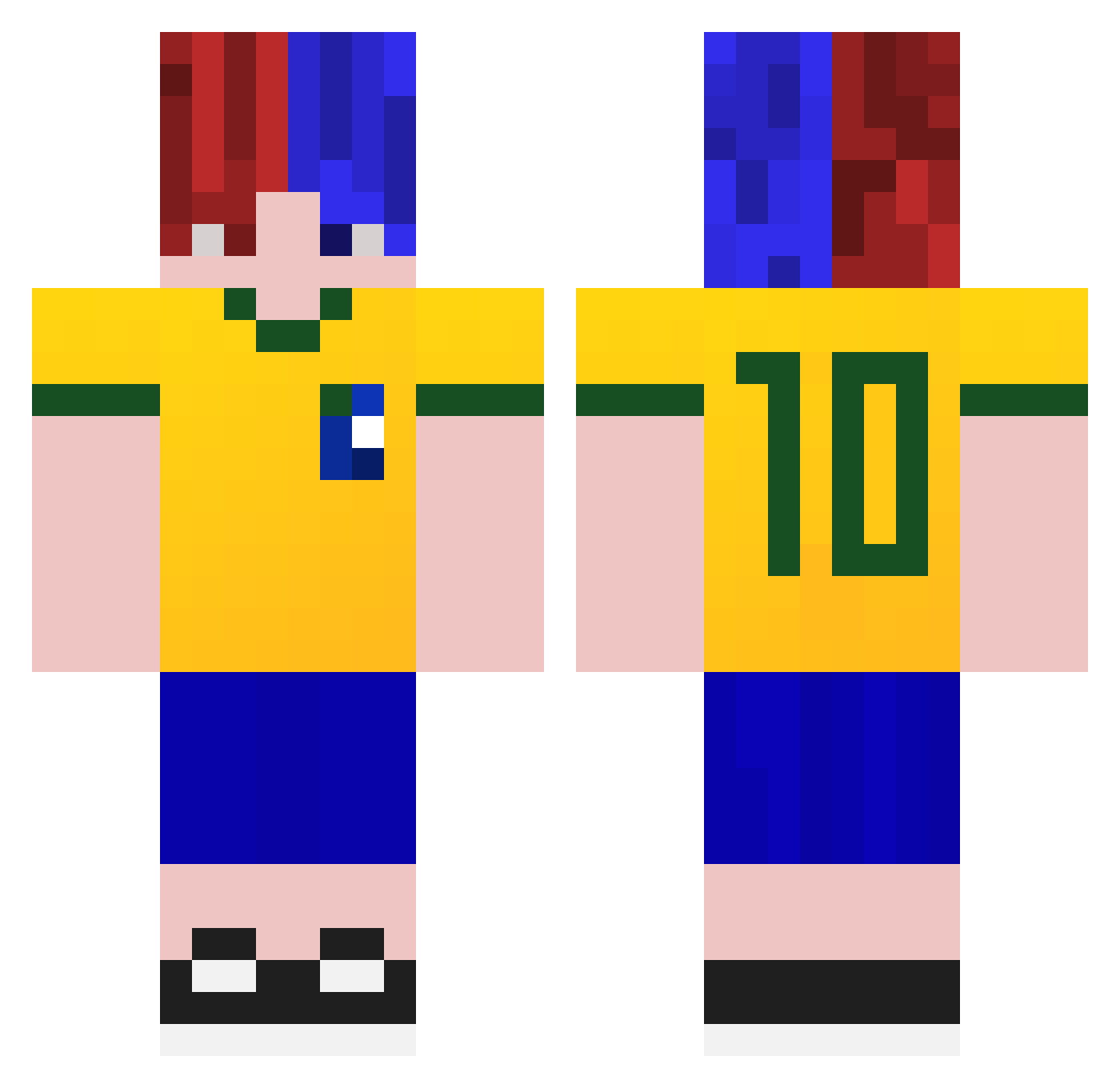 glooggs Minecraft skin, front and back view