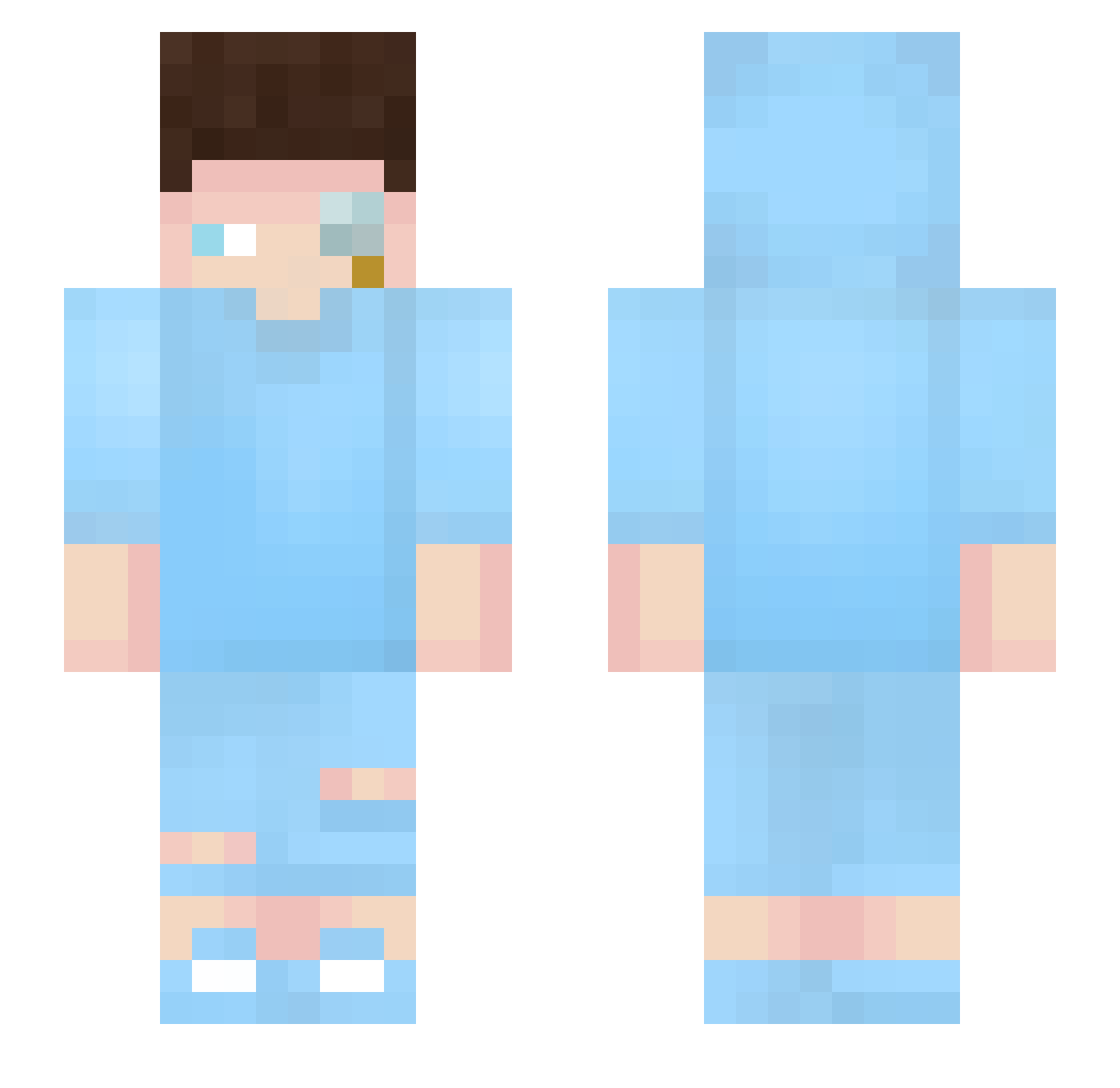 Banonovic Minecraft skin, front and back view