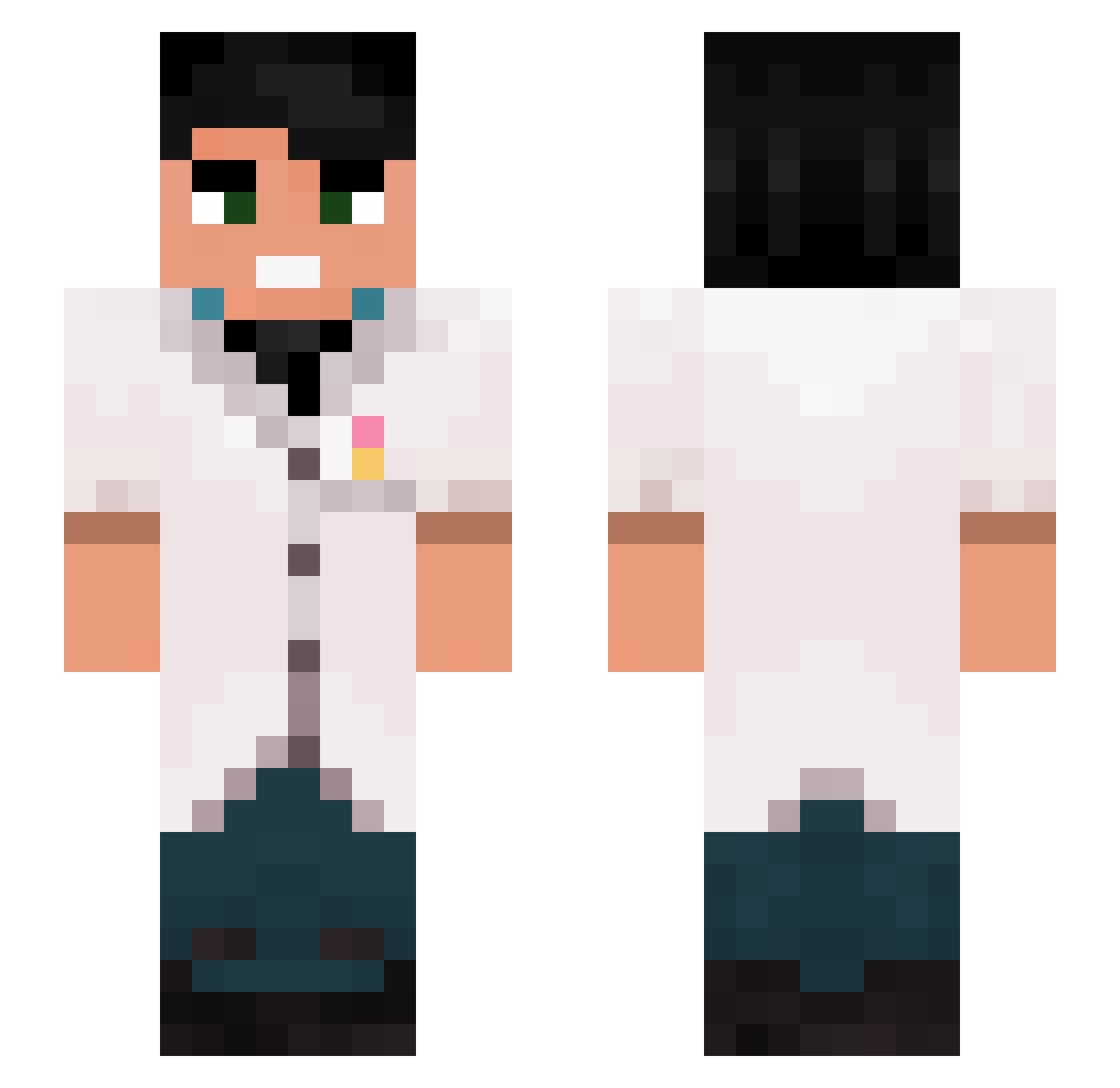 cubfan135 Minecraft skin, front and back view