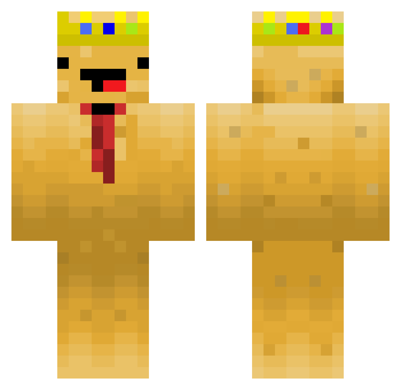 justedy1 Minecraft skin, front and back view