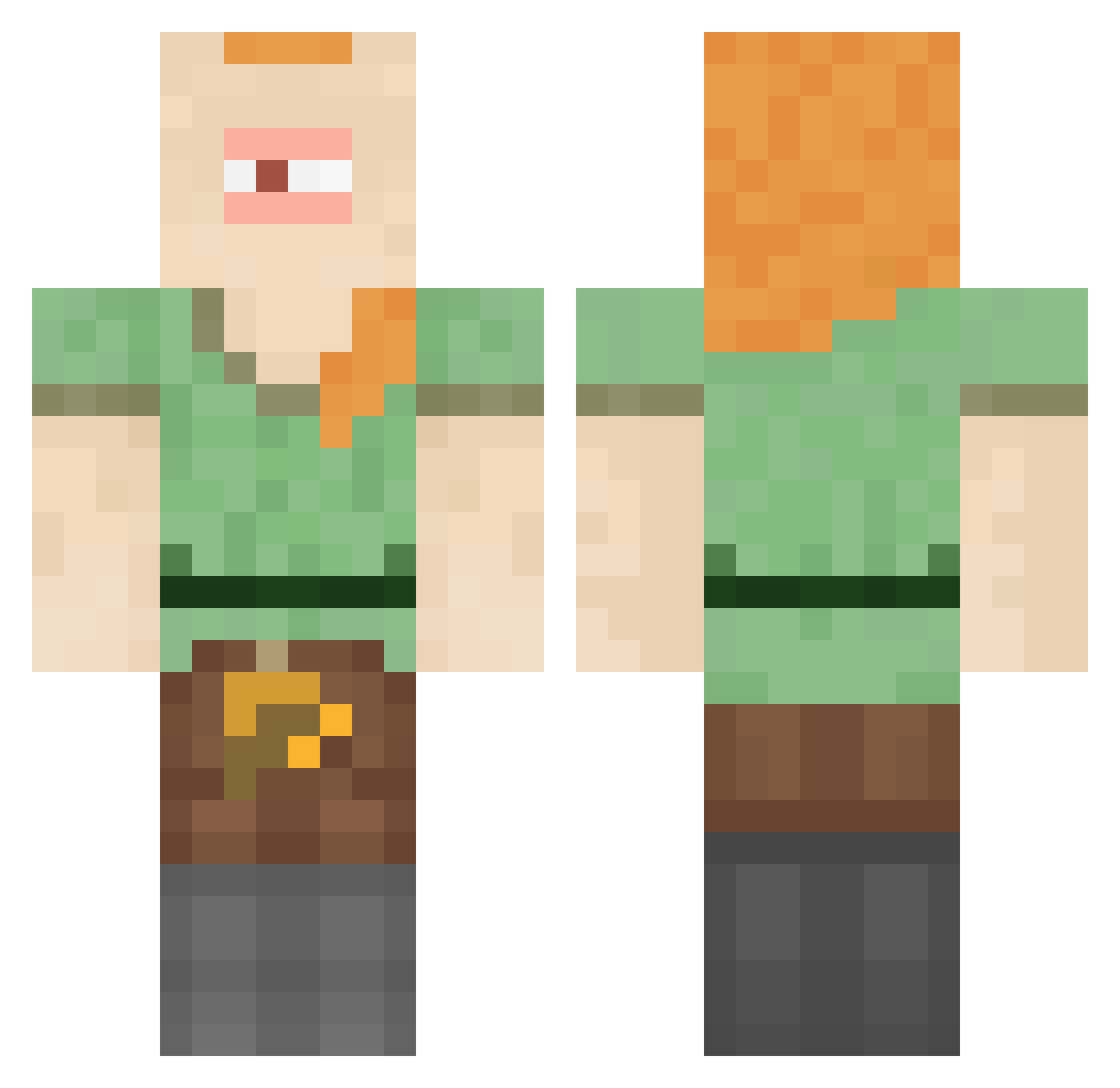 qWolf_86 Minecraft skin, front and back view