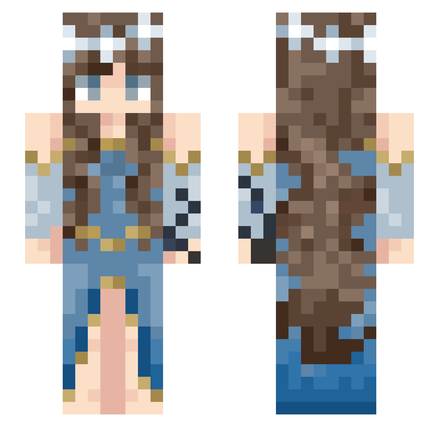 Megatron_ Minecraft skin, front and back view