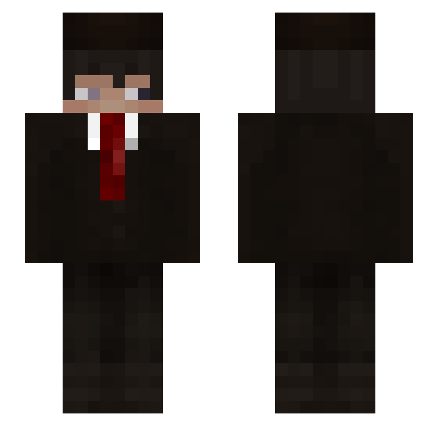 thebaseddgod Minecraft skin, front and back view