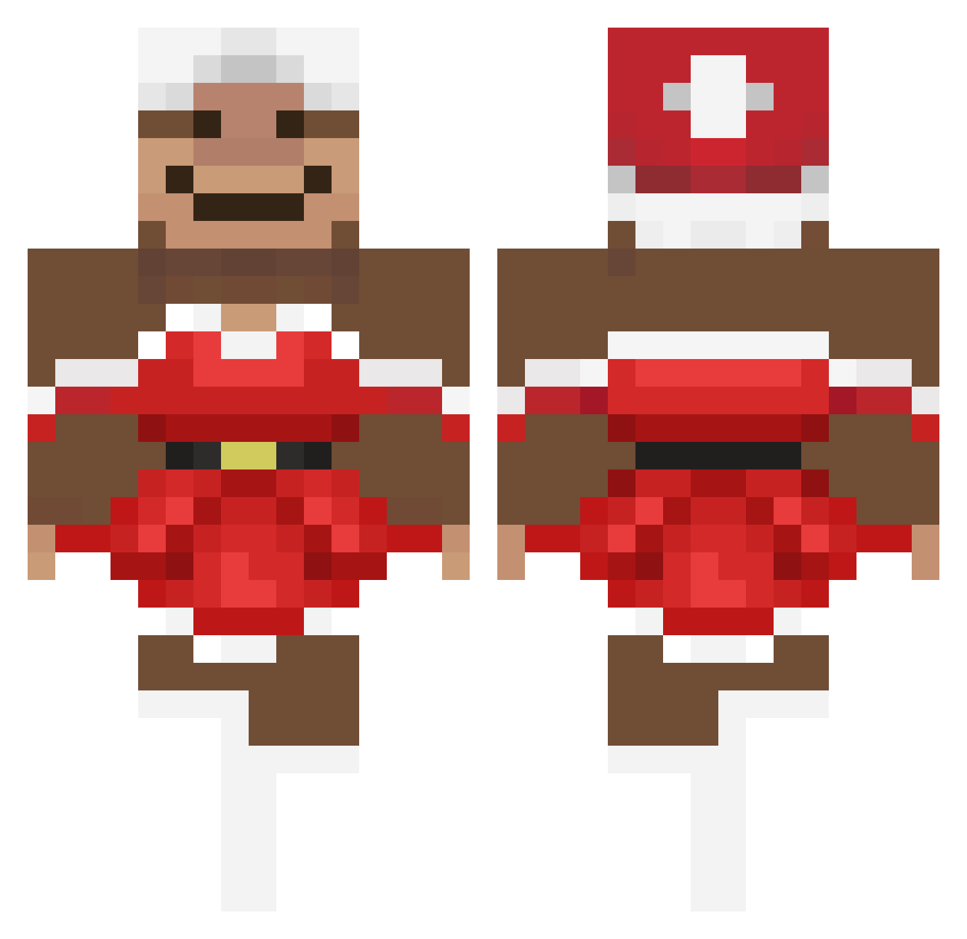 CLANGYBEAMEDME Minecraft skin, front and back view