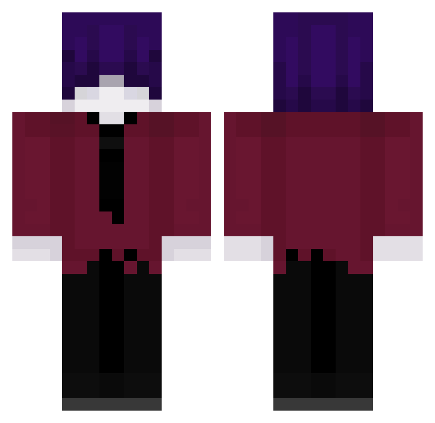 _Poisonous Minecraft skin, front and back view