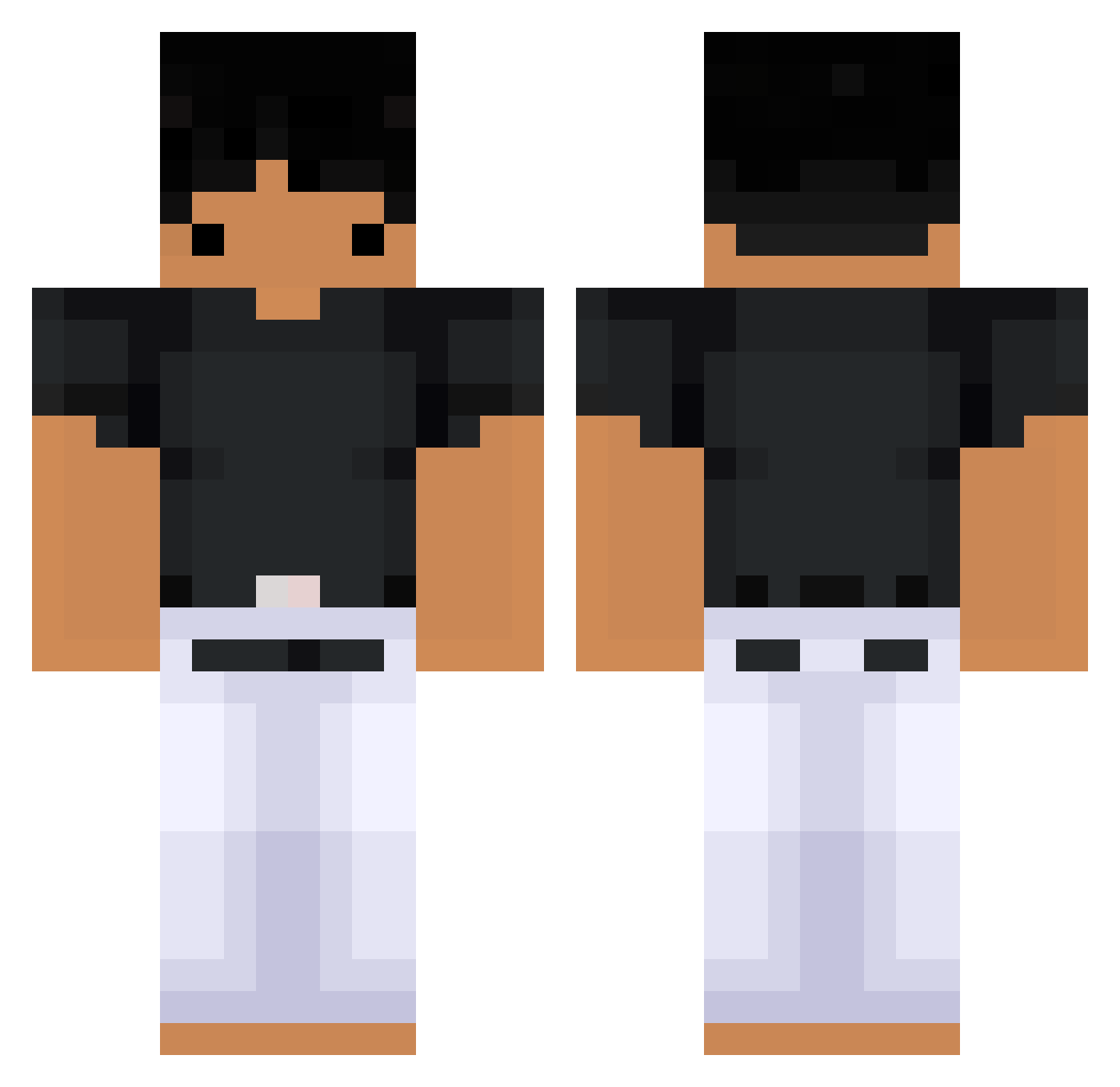 raellsz Minecraft skin, front and back view