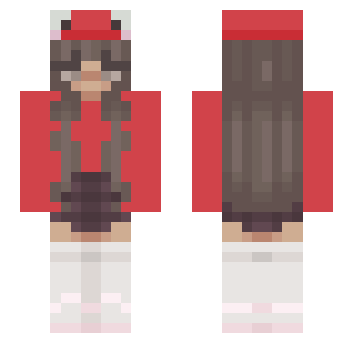 yasharfly Minecraft skin, front and back view