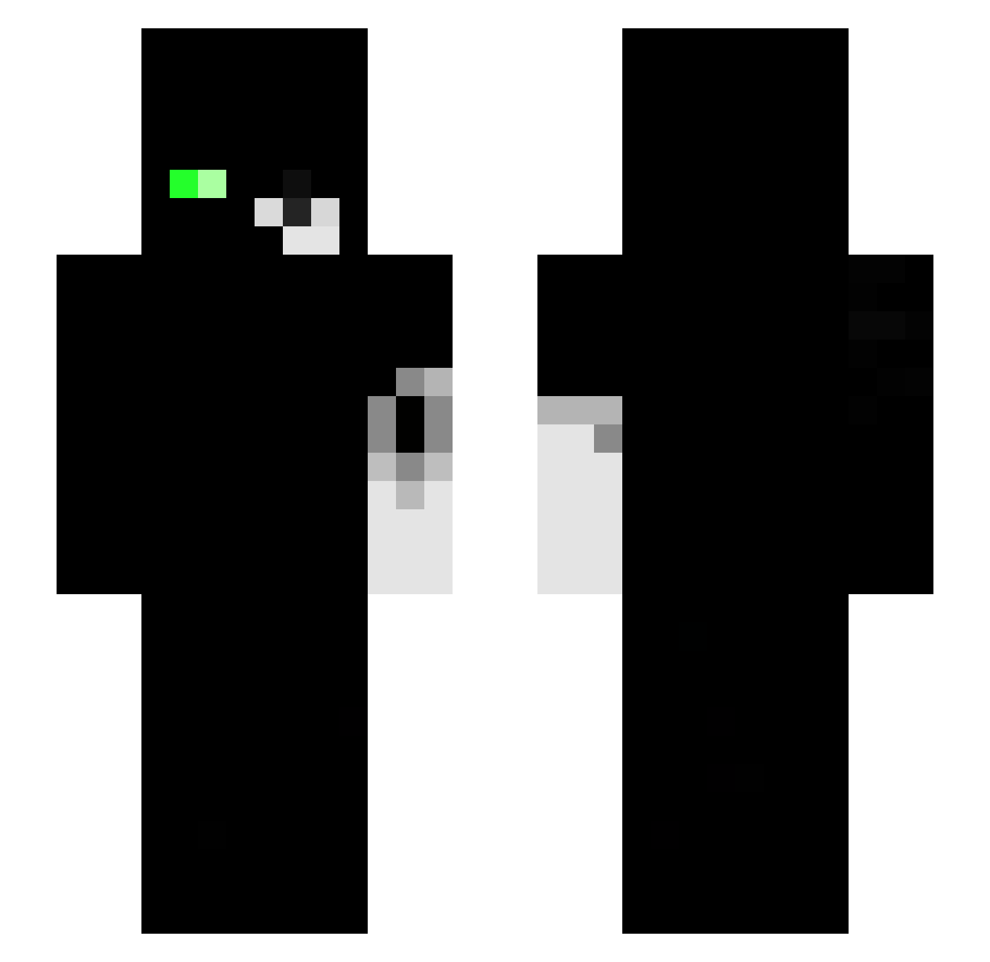 twi2 Minecraft skin, front and back view