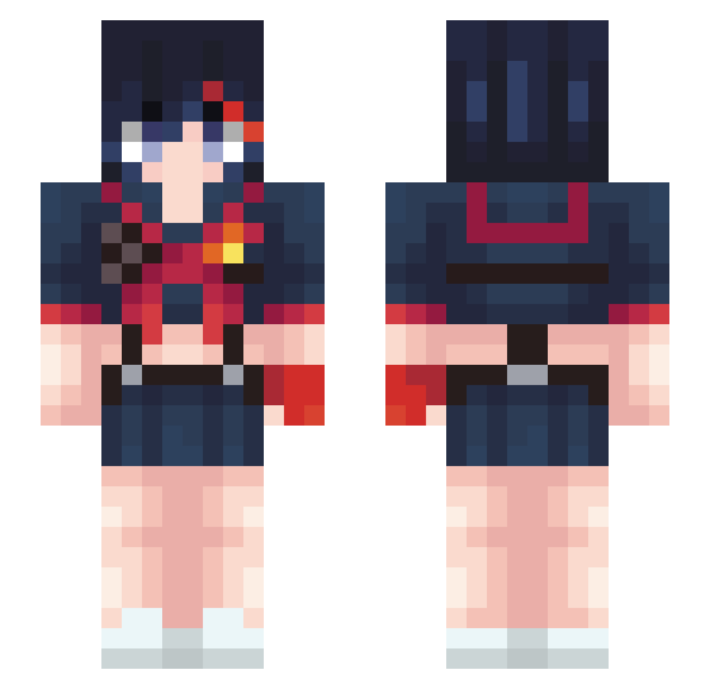 pantsu__ Minecraft skin, front and back view