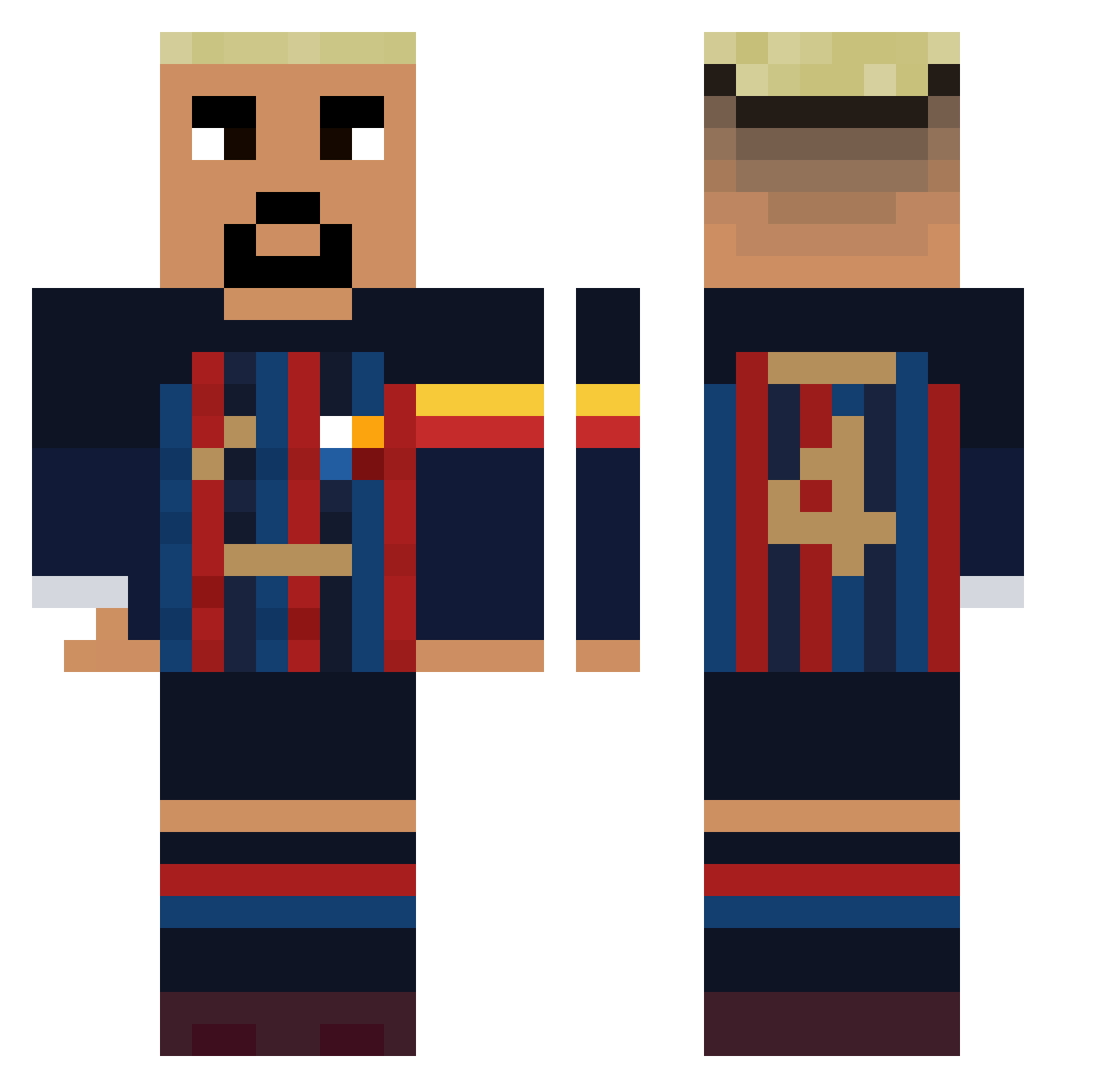 Austrix_ Minecraft skin, front and back view