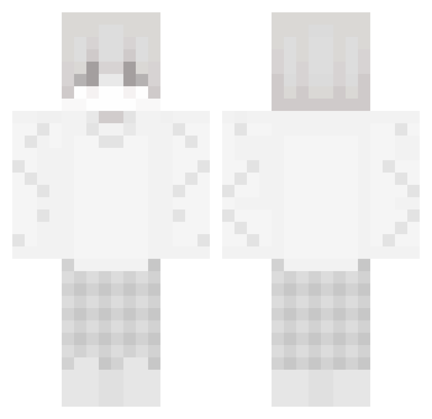 zK4ktus Minecraft skin, front and back view