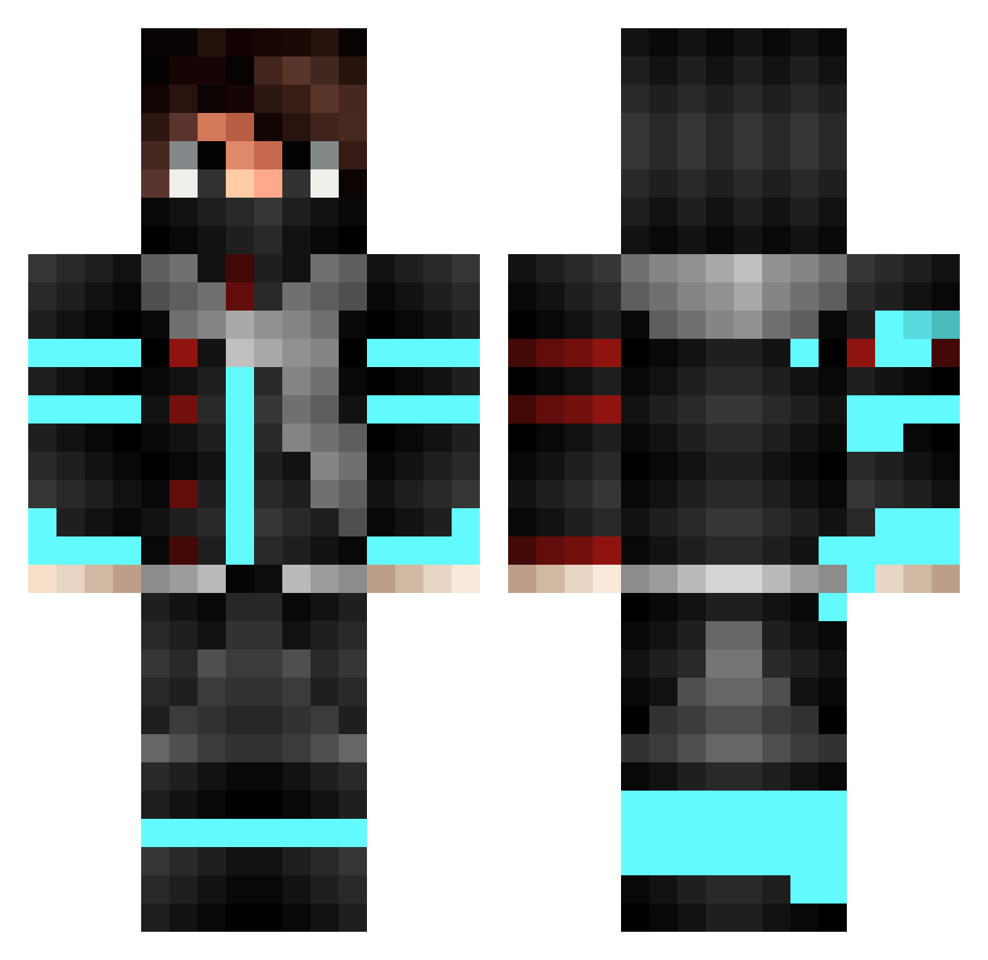 SynnChronicleXD Minecraft skin, front and back view