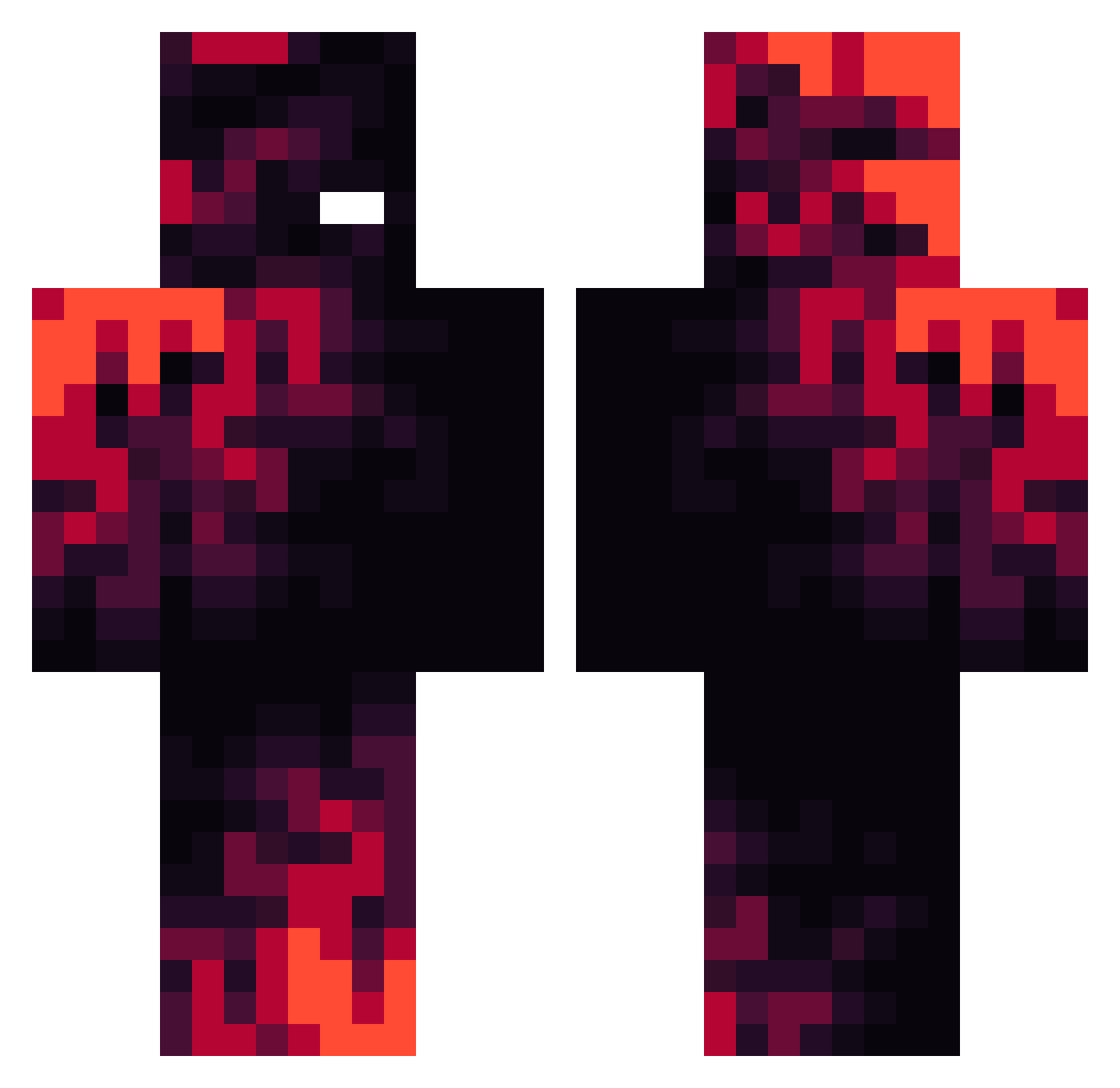 KumSpasoje Minecraft skin, front and back view