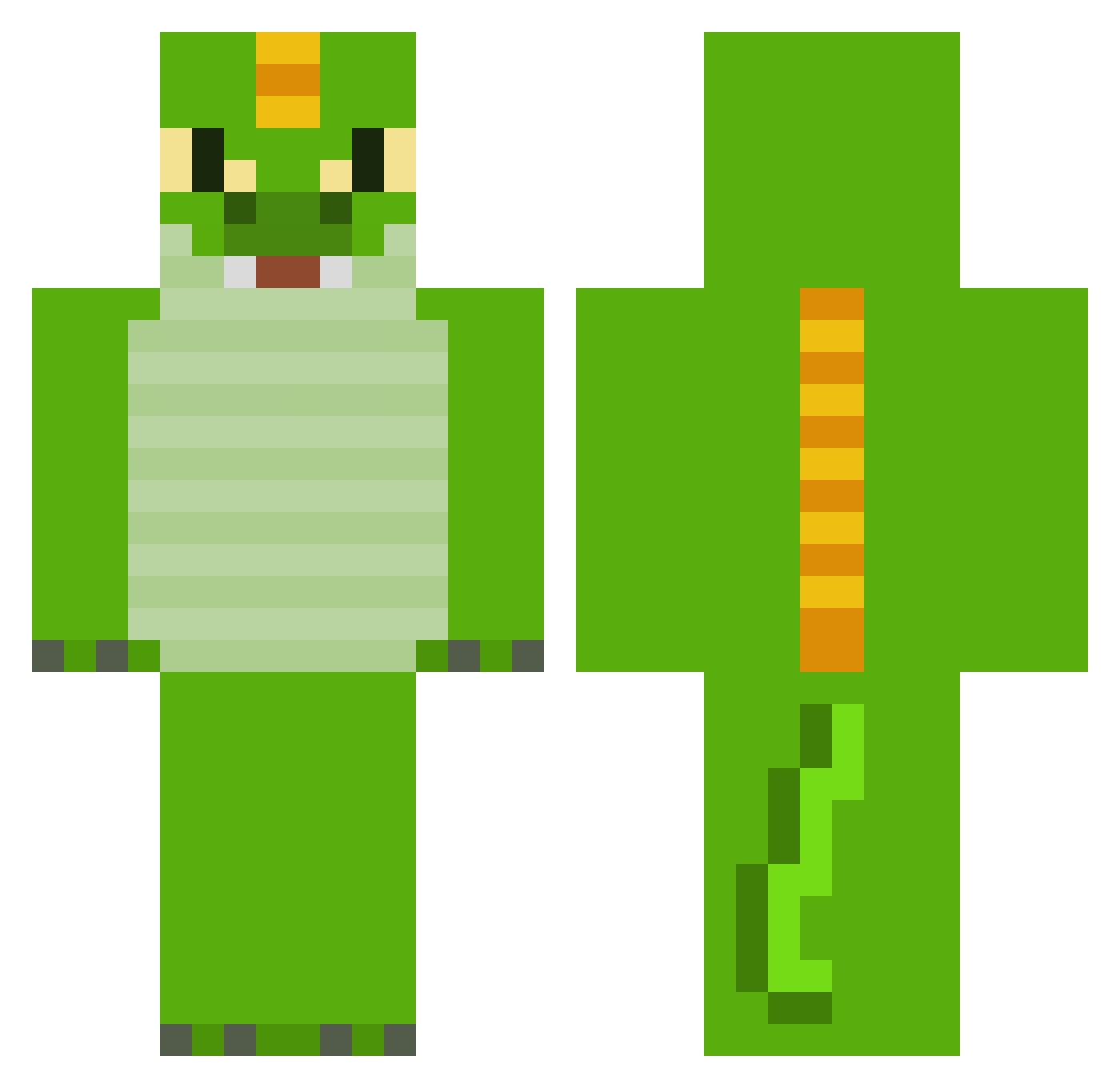 Godzillasaurus14 Minecraft skin, front and back view