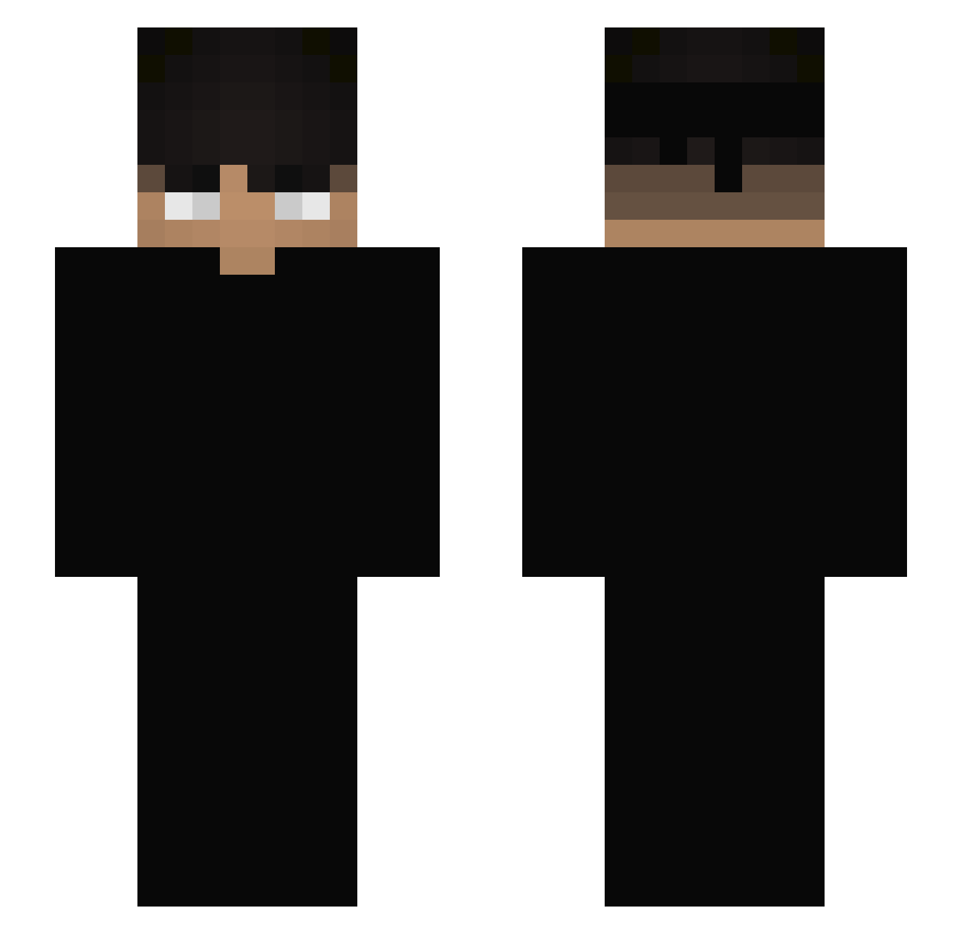 unambitious Minecraft skin, front and back view