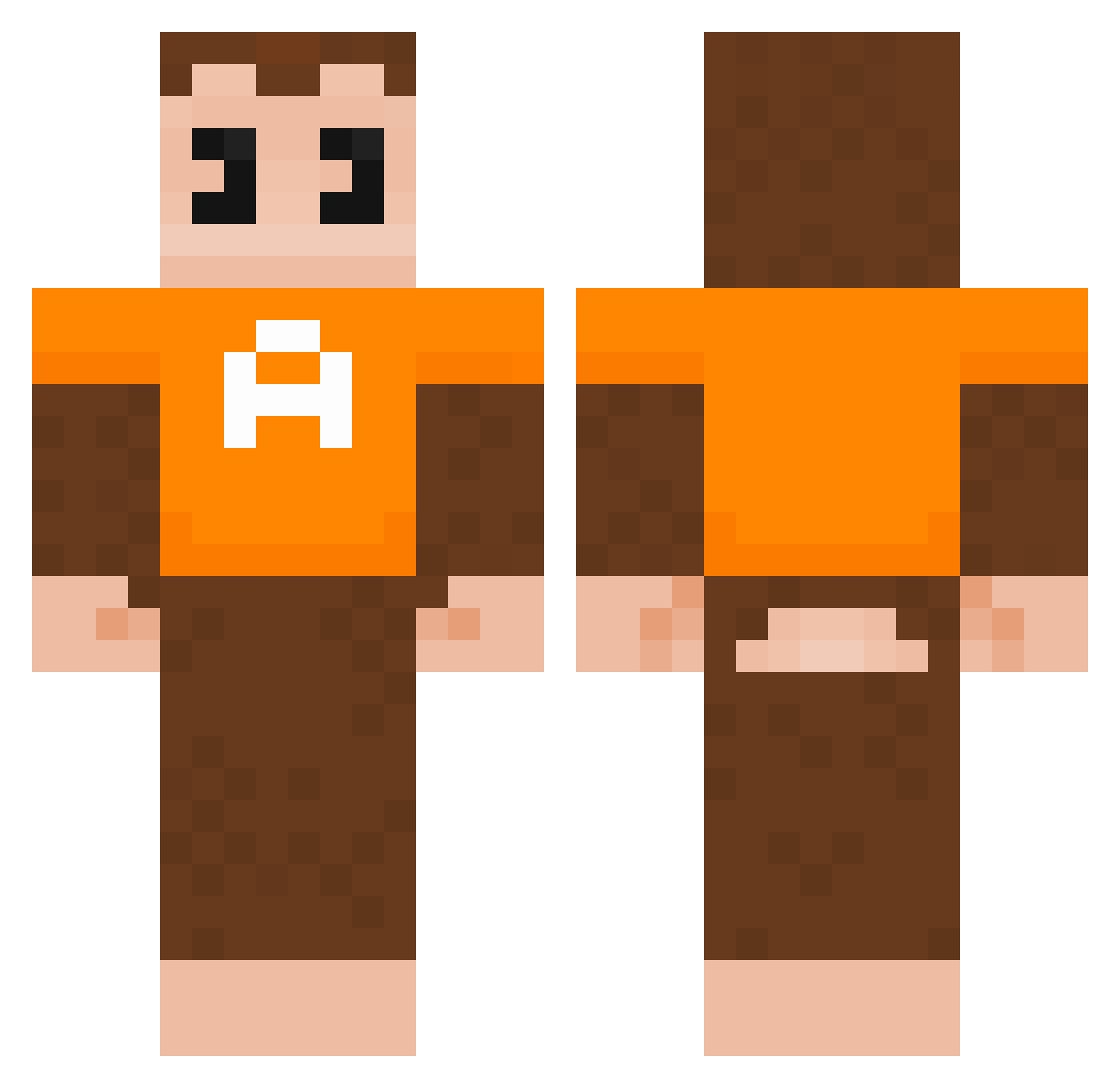 __stylo Minecraft skin, front and back view