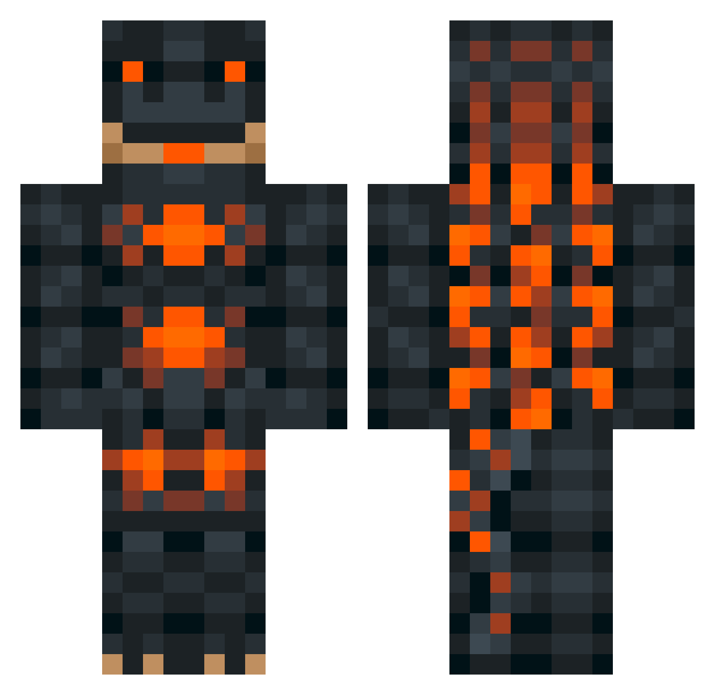NHjorth78 Minecraft skin, front and back view