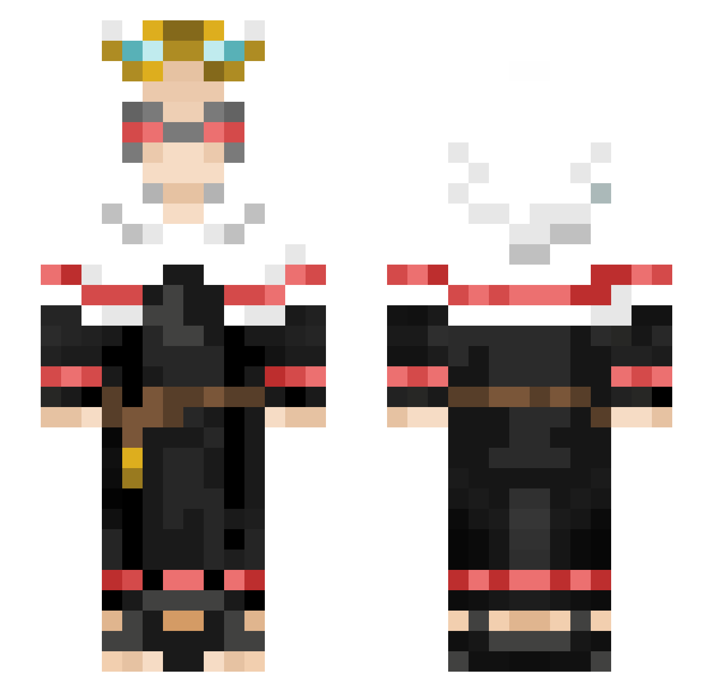voidears Minecraft skin, front and back view