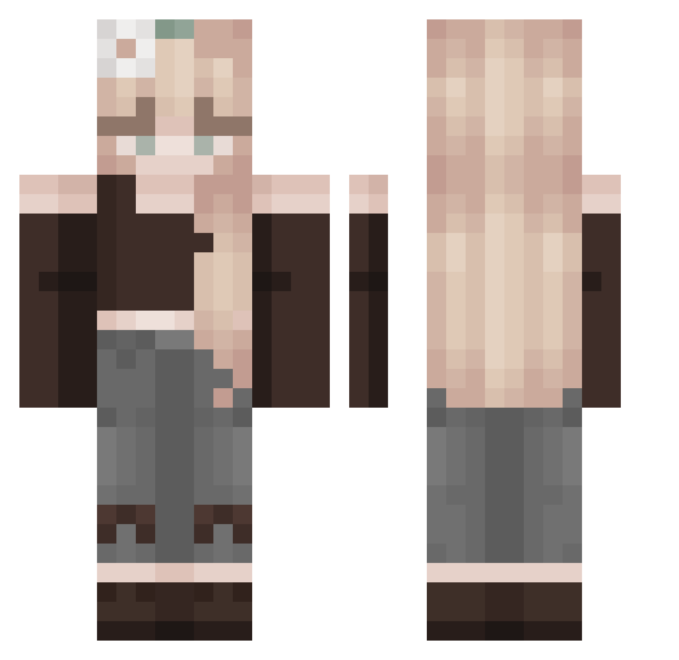 Tiimm03 Minecraft skin, front and back view