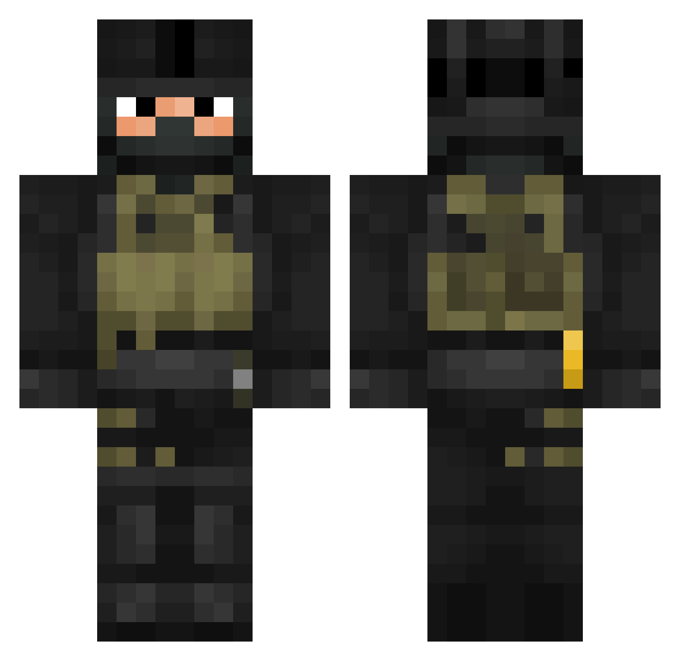 Paperblade7 Minecraft skin, front and back view