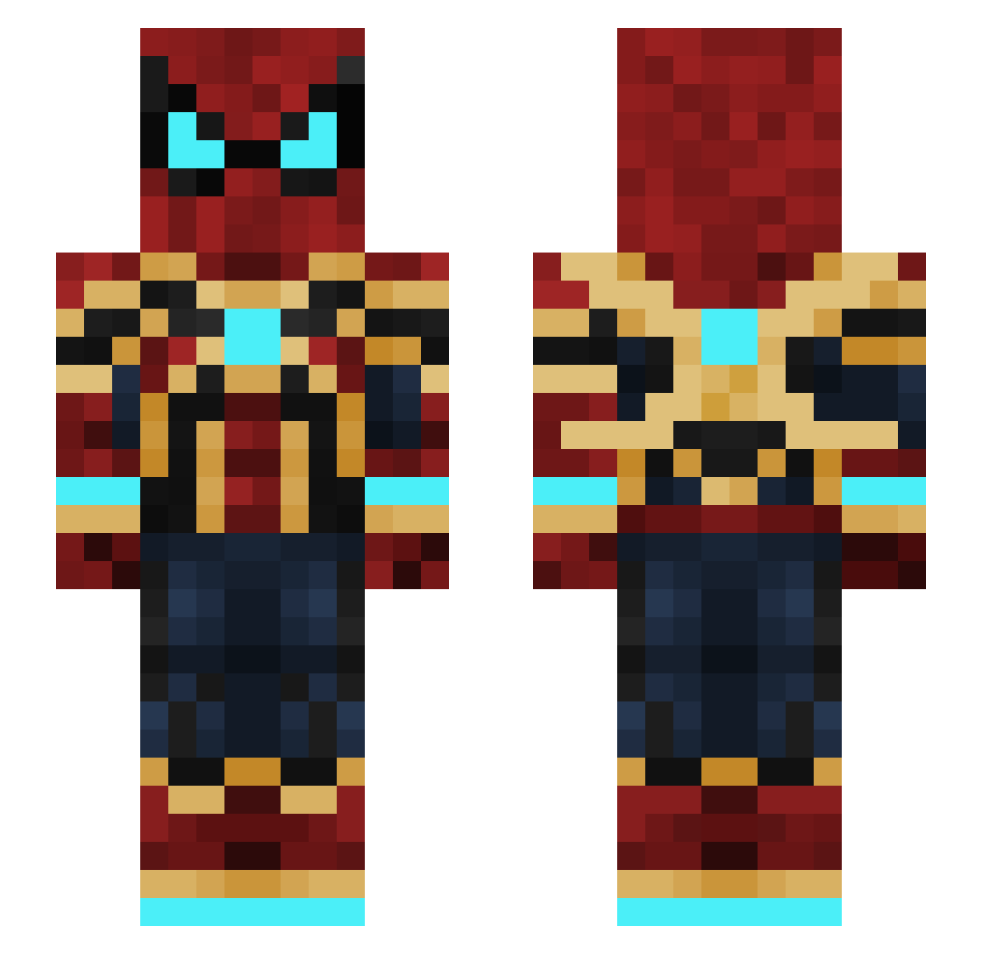 Krysti97_2 Minecraft skin, front and back view