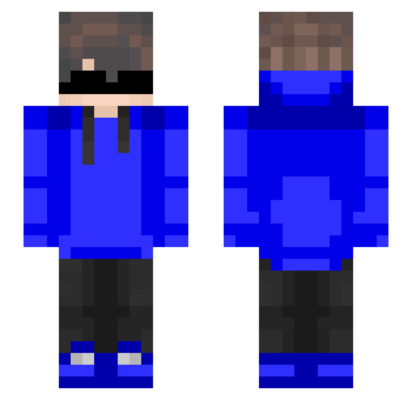 xDrag0nik Minecraft skin, front and back view