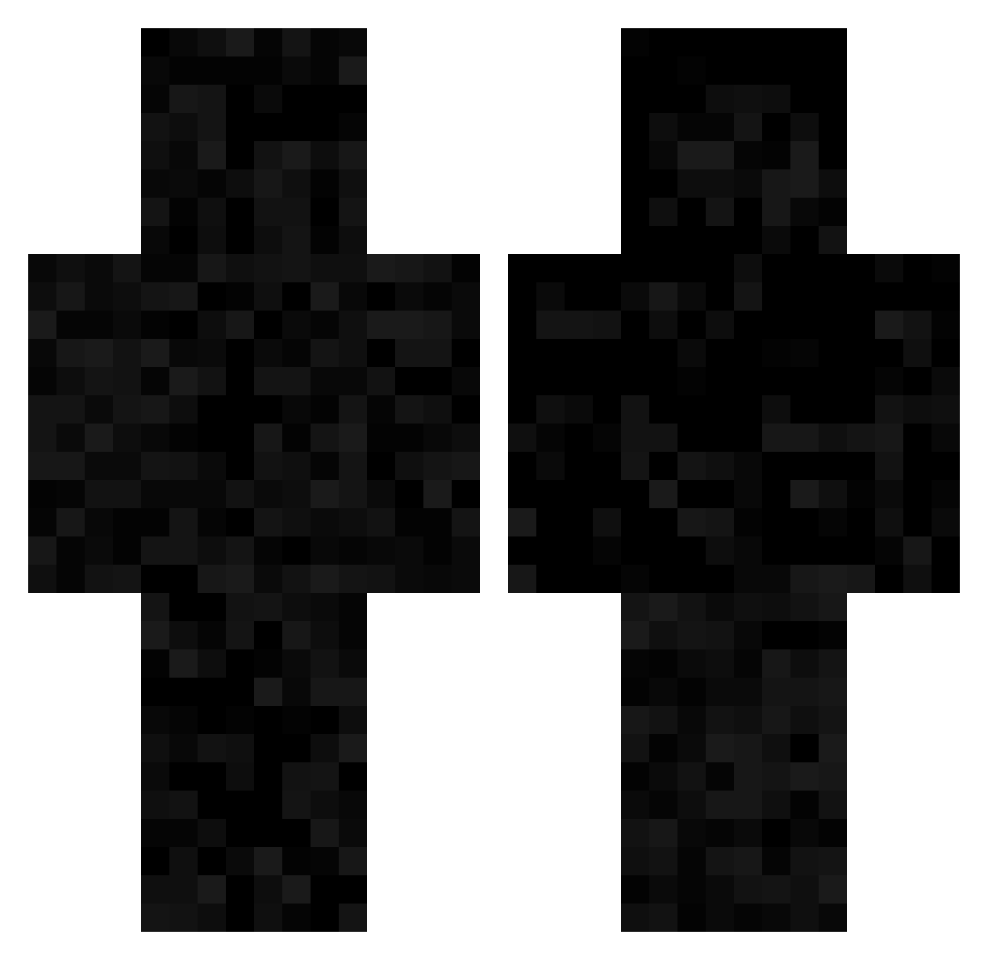 VoidSlayer42 Minecraft skin, front and back view