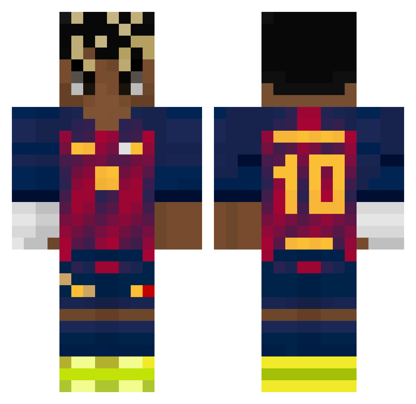 honestpendufan69 Minecraft skin, front and back view
