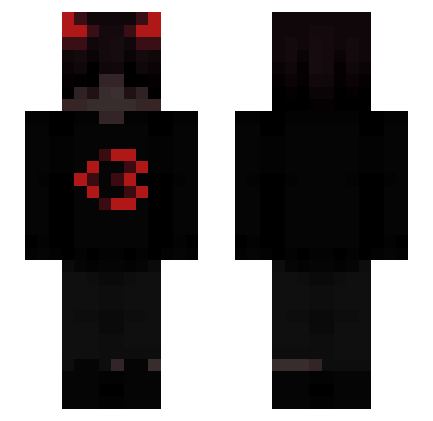Kaputzki Minecraft skin, front and back view