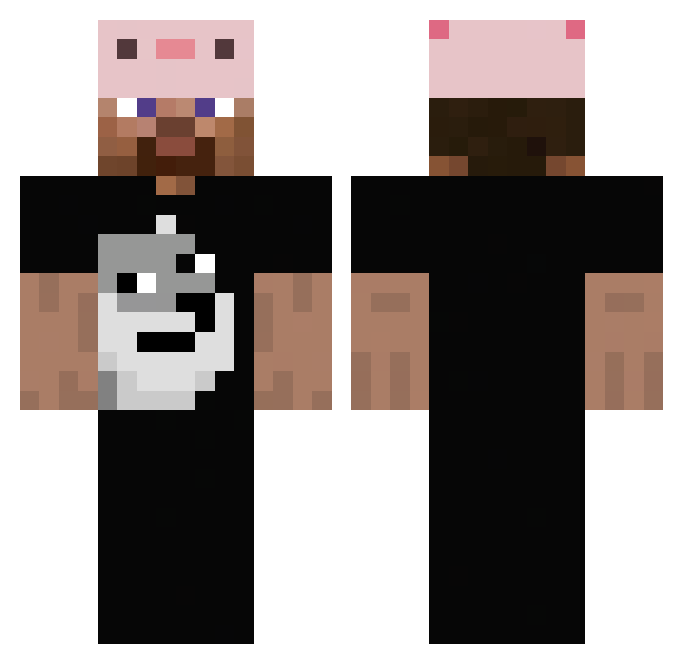 Pirchuu Minecraft skin, front and back view