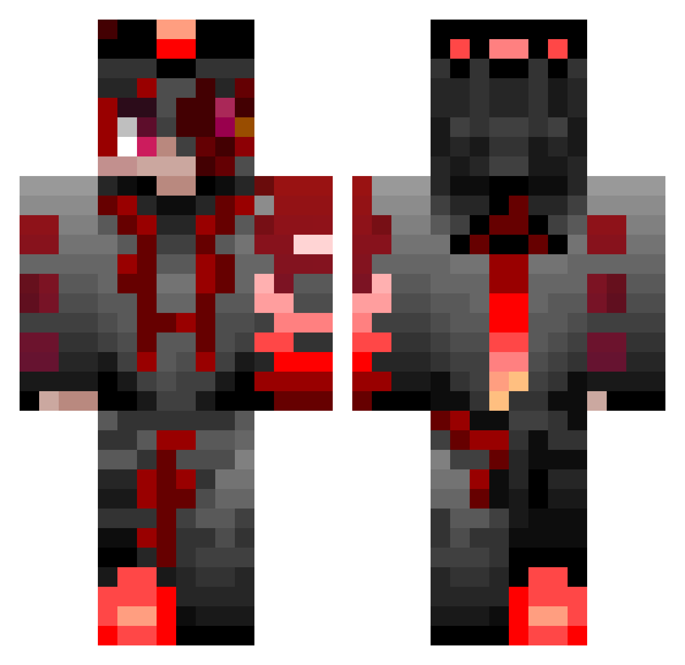 YGryphon Minecraft skin, front and back view