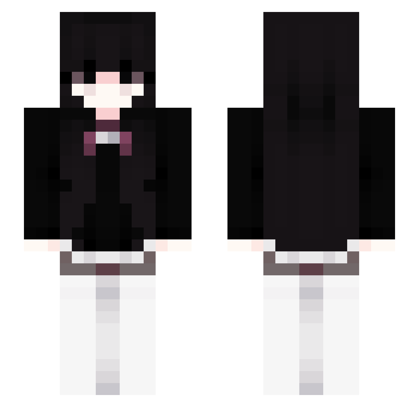whynotreg Minecraft skin, front and back view
