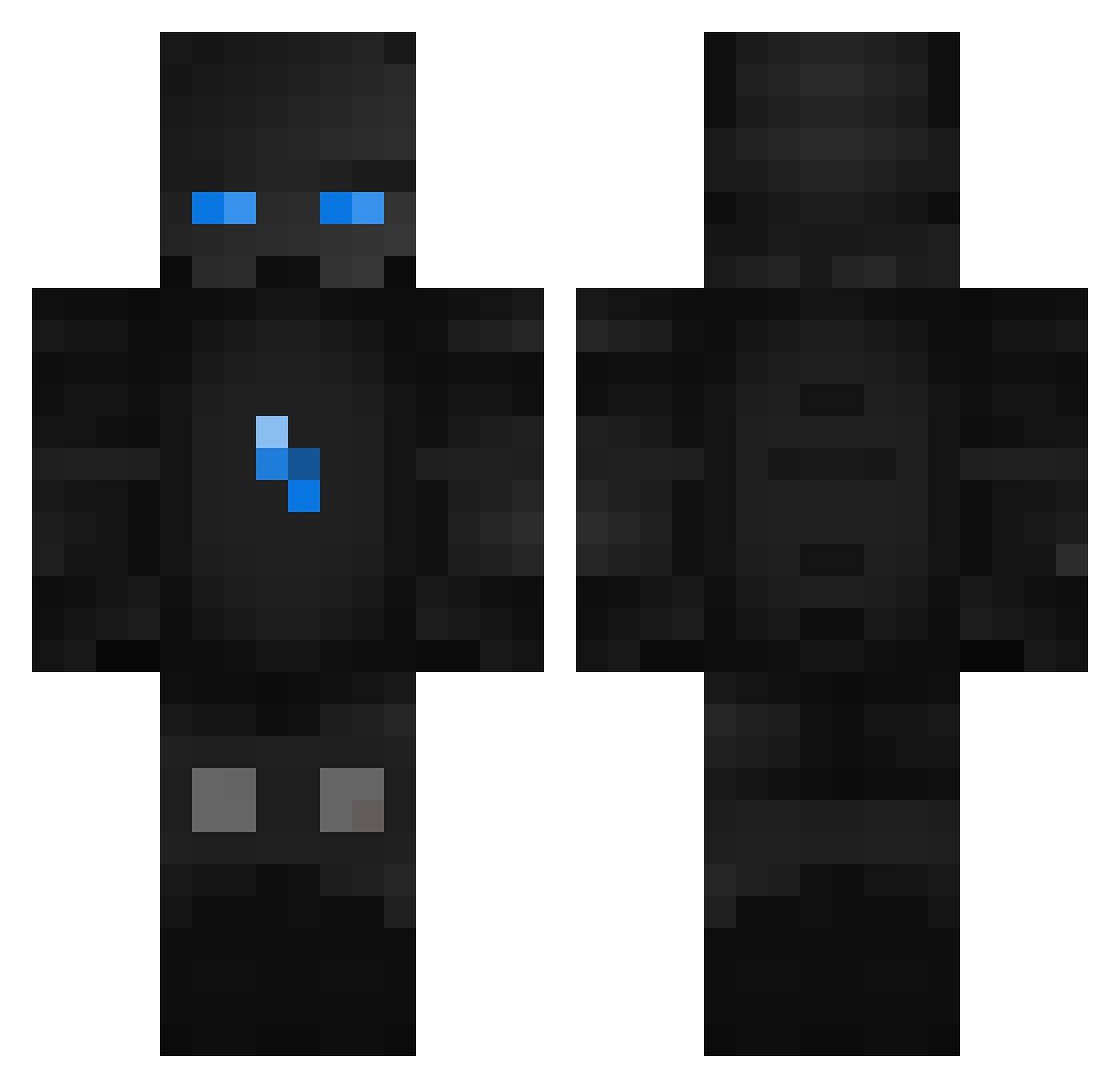 Titaan Minecraft skin, front and back view