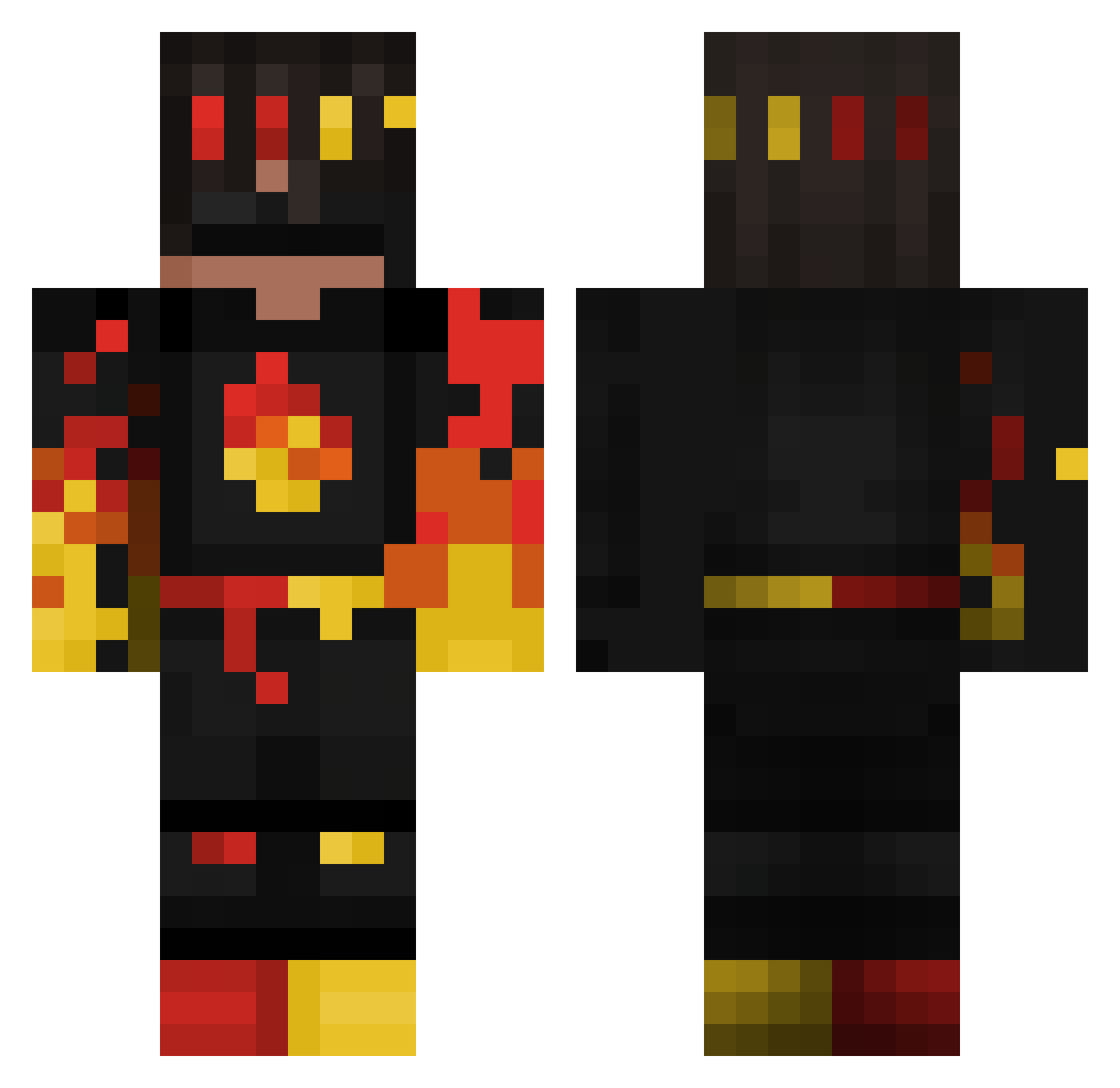 d0ry08 Minecraft skin, front and back view