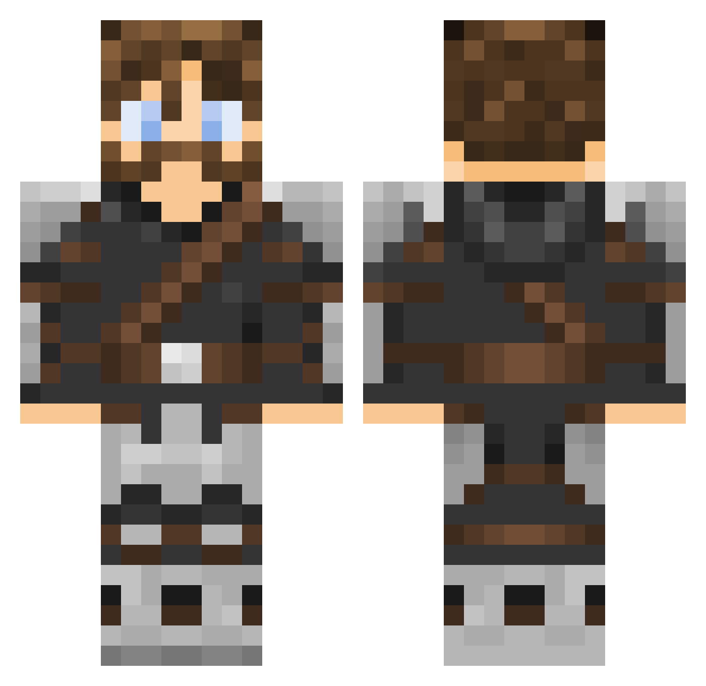 Tikhonovic Minecraft skin, front and back view