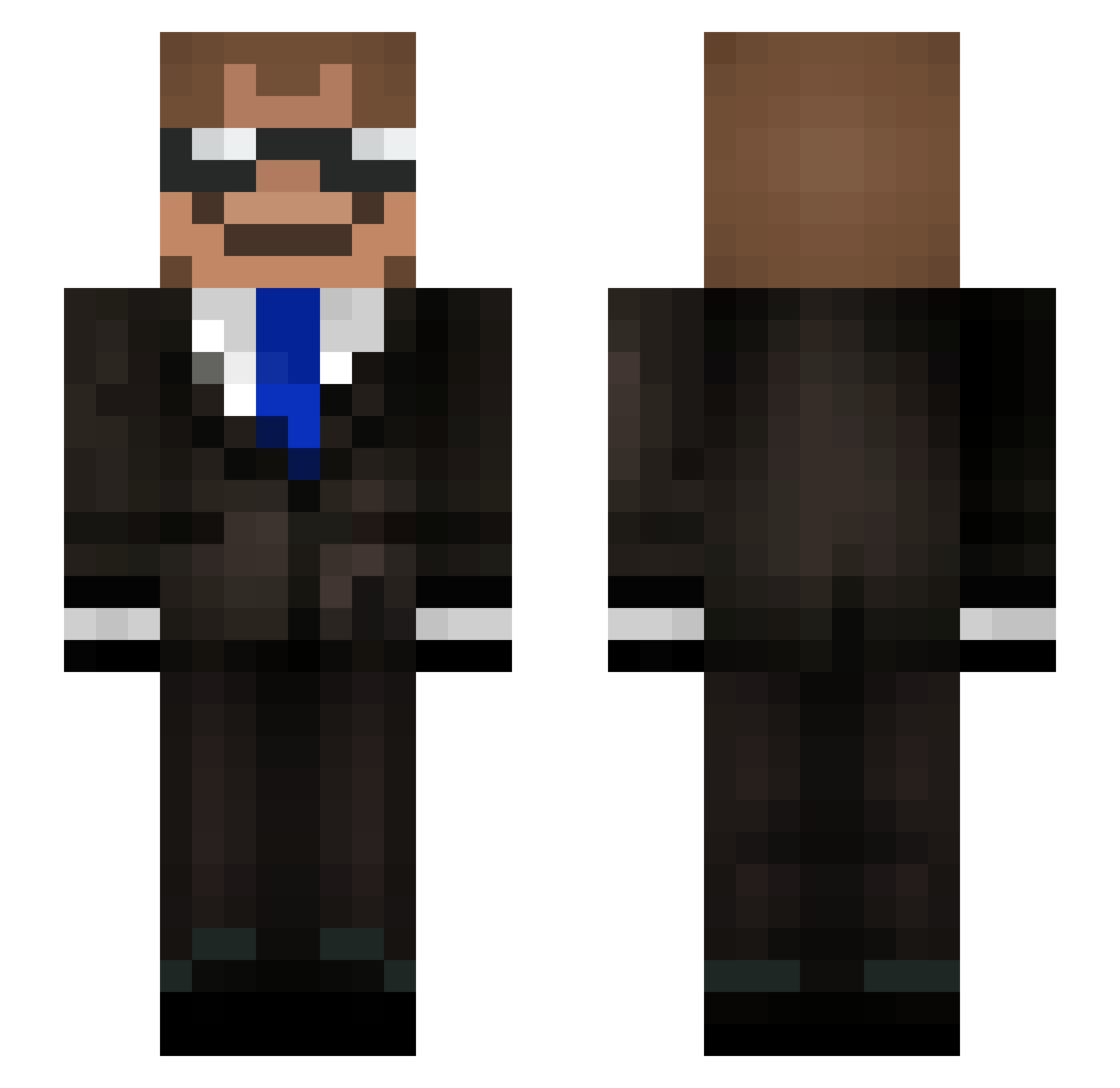 zHypeer Minecraft skin, front and back view