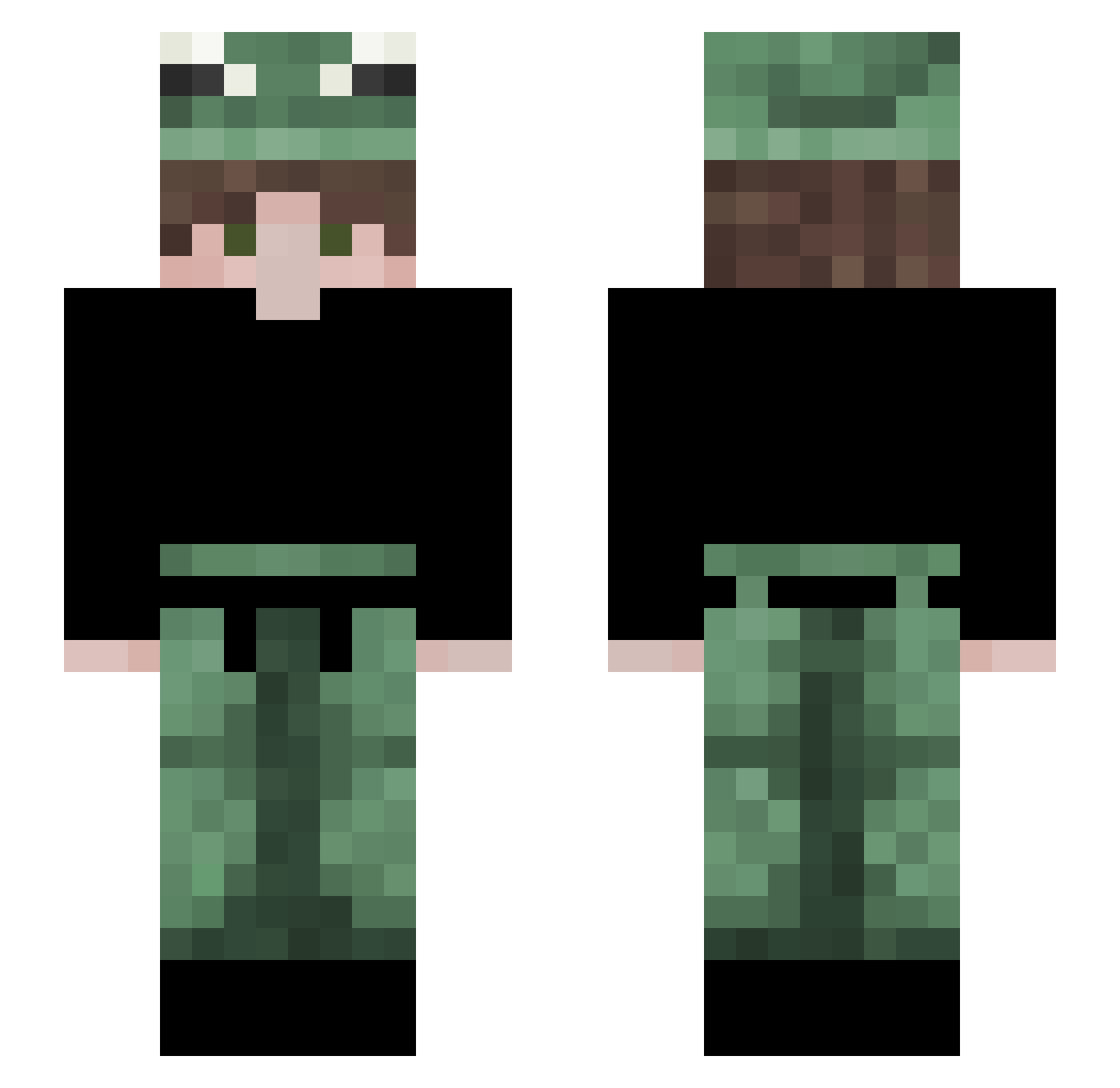 Musashiii_Zz Minecraft skin, front and back view