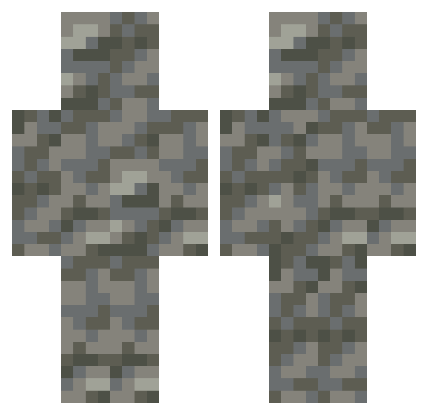 PhillipVJ Minecraft skin, front and back view
