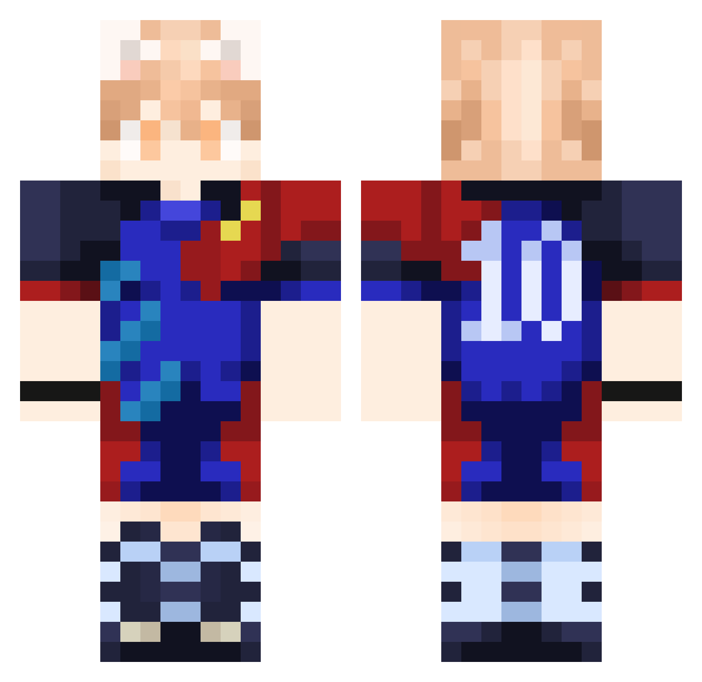 ax520z Minecraft skin, front and back view
