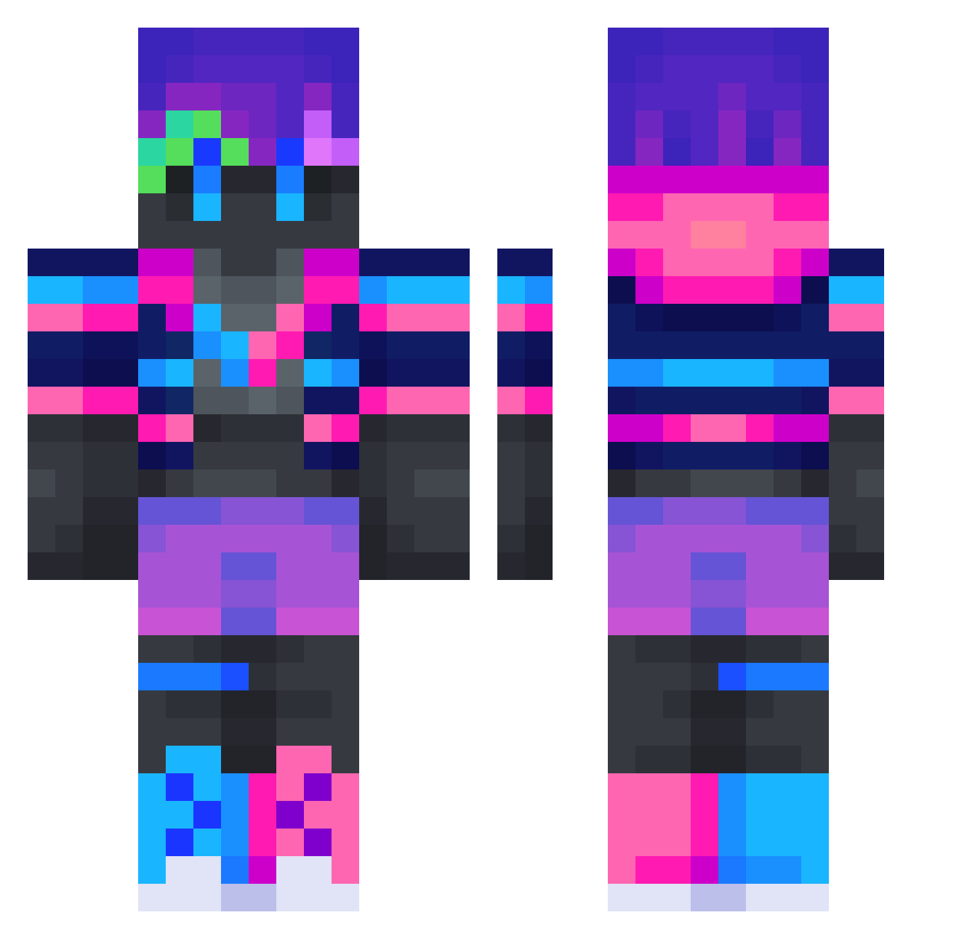 ohgoody Minecraft skin, front and back view