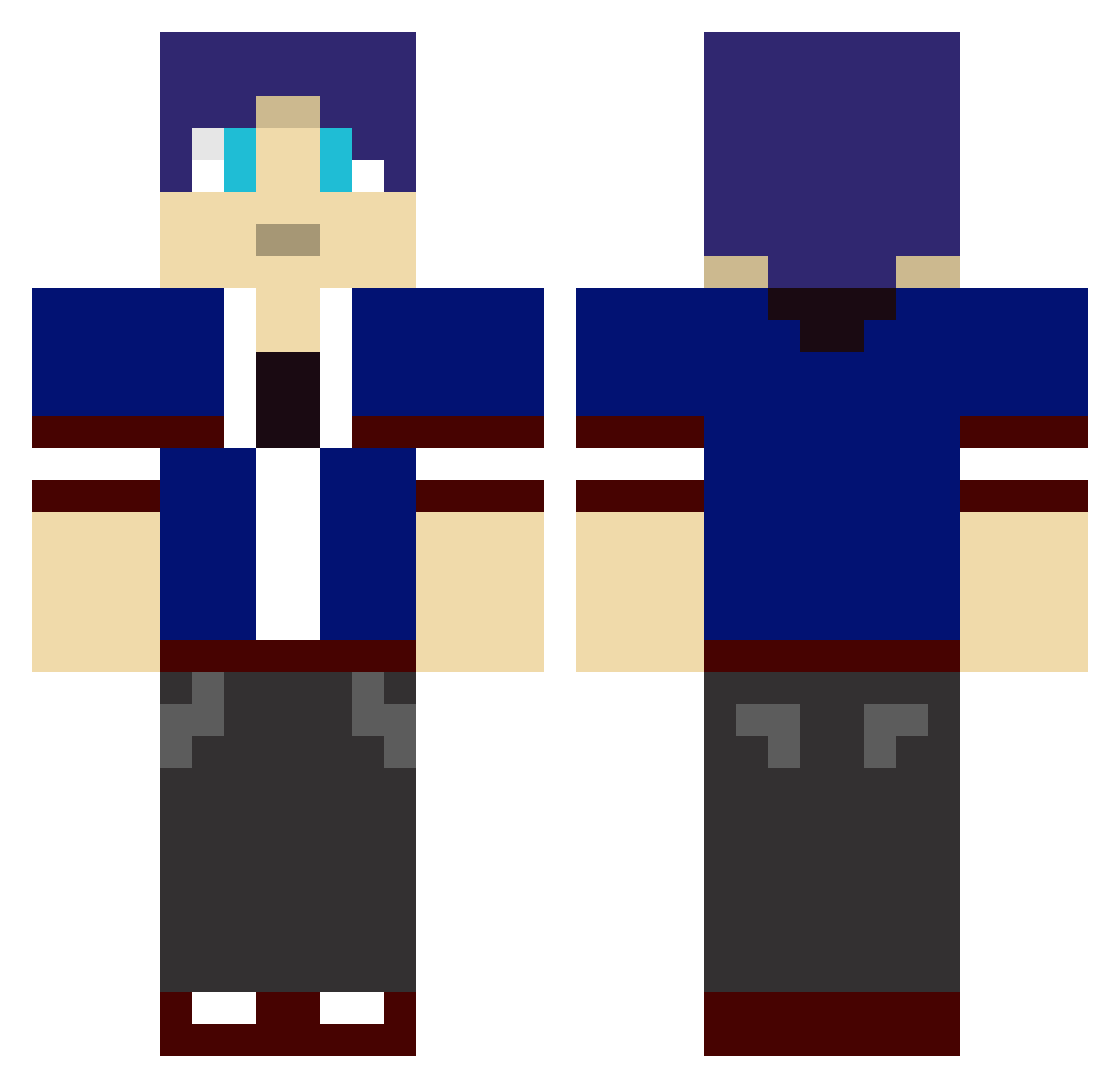 ScoutConvoy Minecraft skin, front and back view