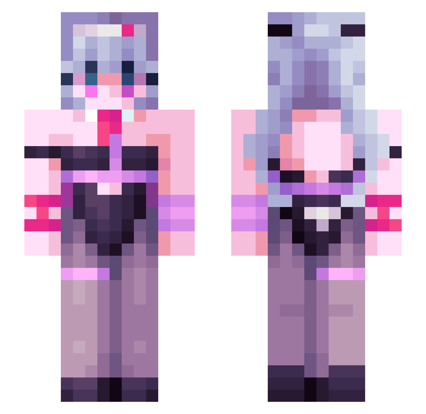 NickThepro10 Minecraft skin, front and back view