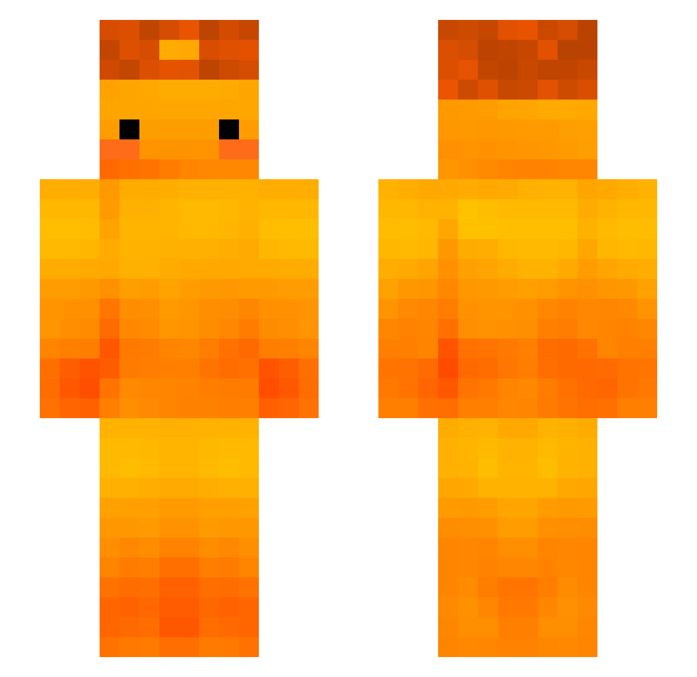zlblack_Prince Minecraft skin, front and back view