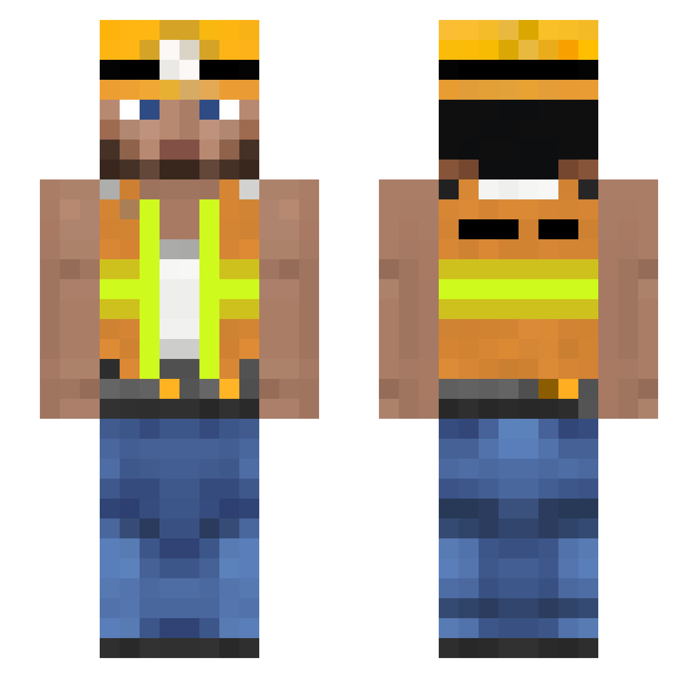 Alica Minecraft skin, front and back view