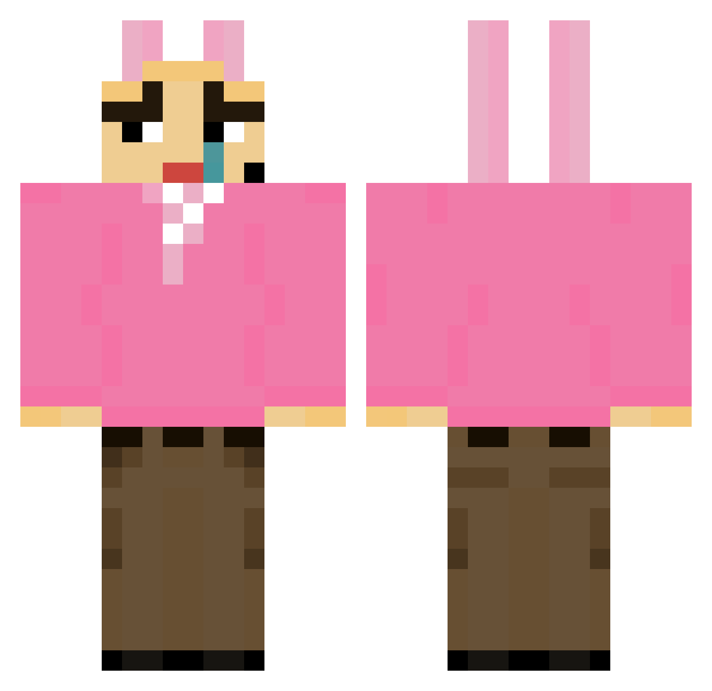 Delilah96 Minecraft skin, front and back view