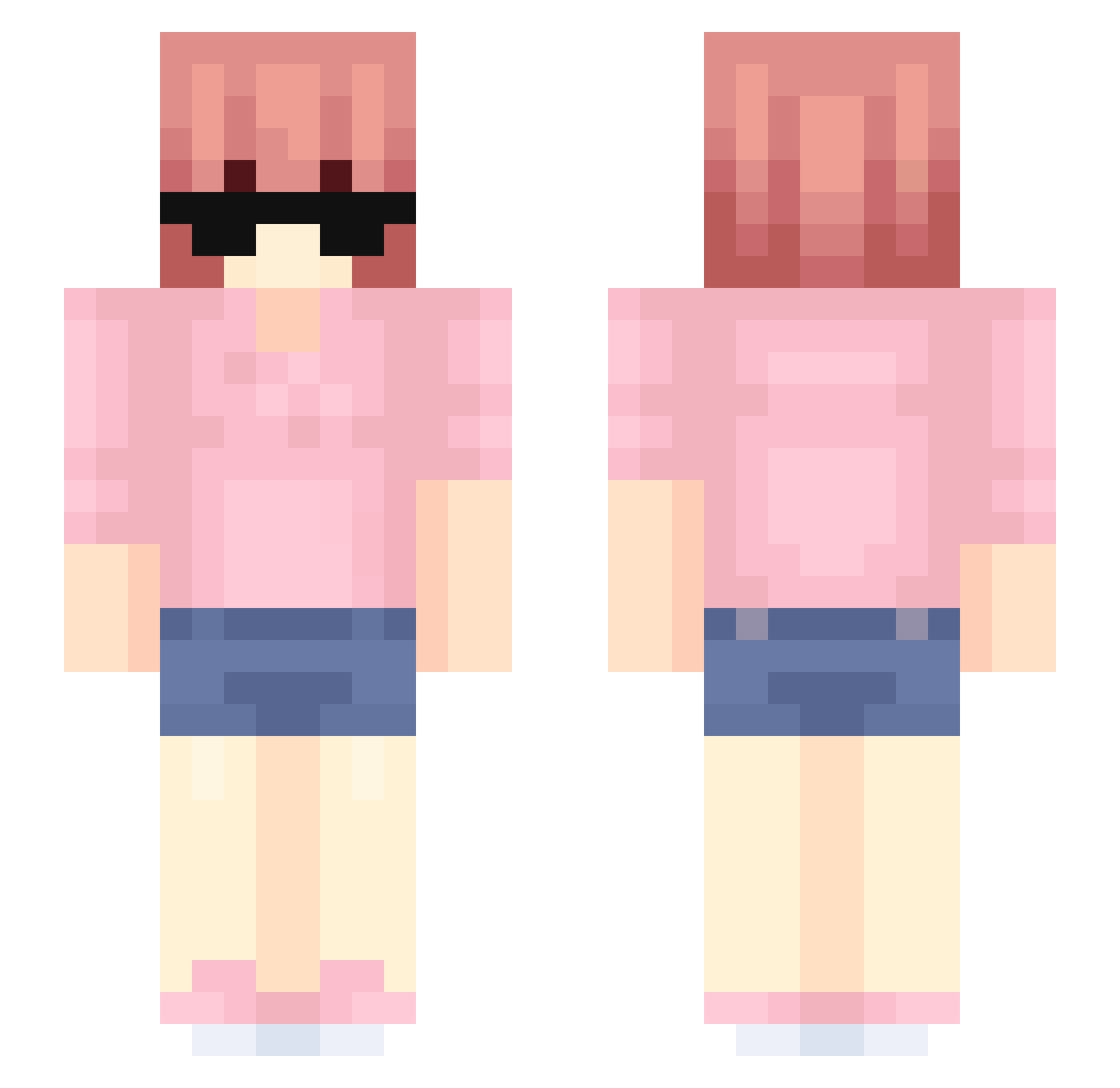 cadli Minecraft skin, front and back view
