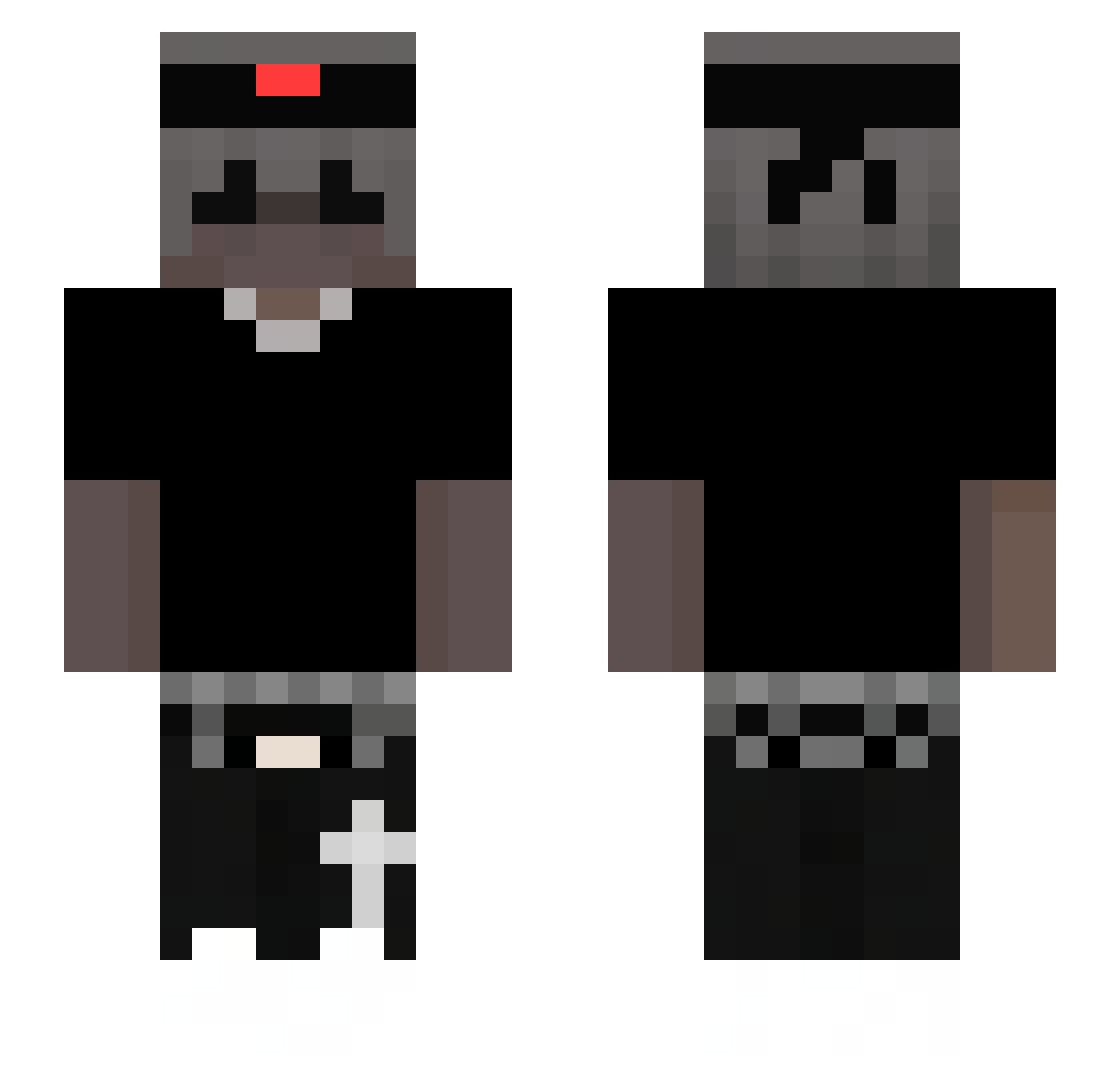 sharpyIV Minecraft skin, front and back view