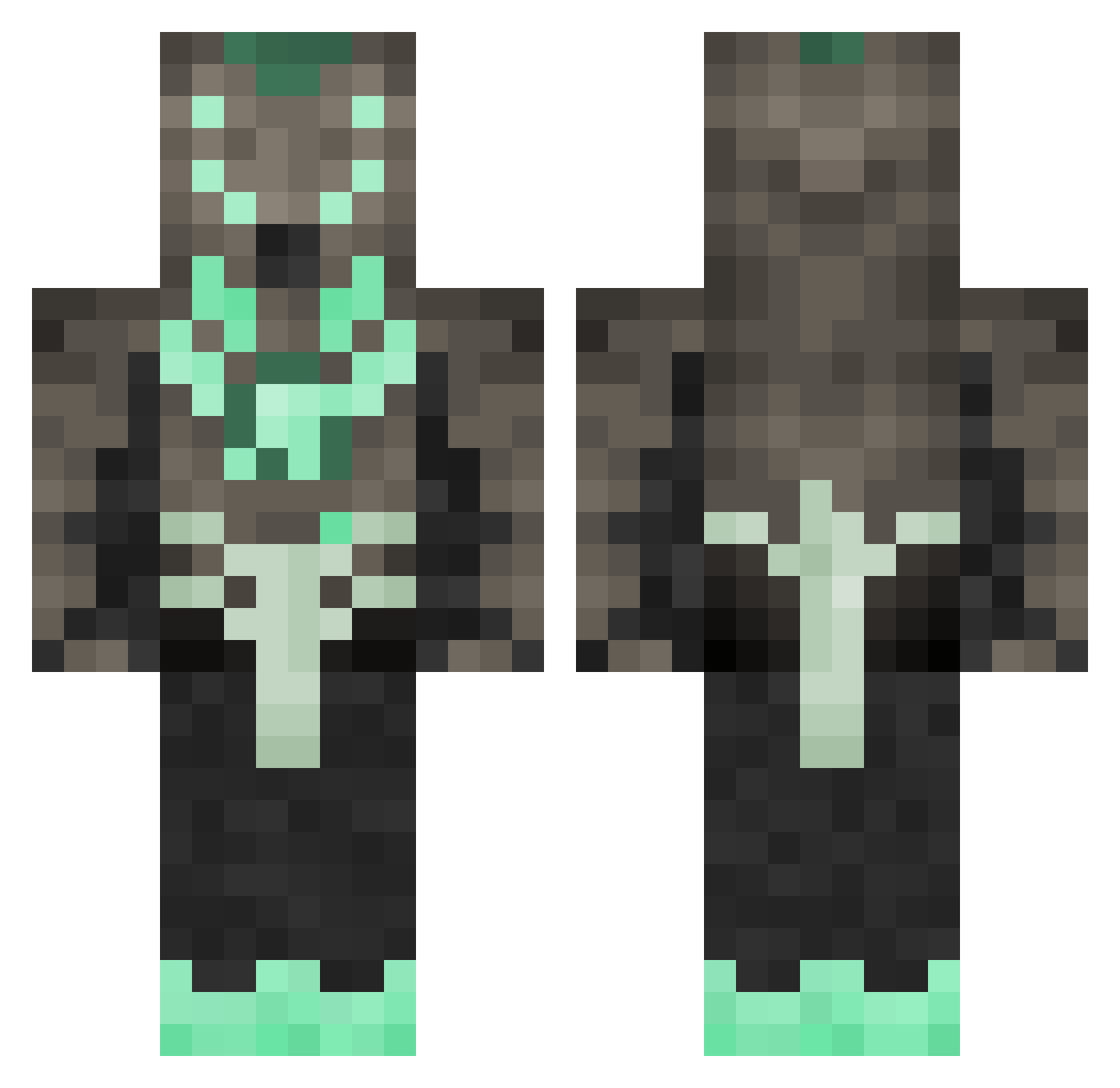 BatmanPL_2012 Minecraft skin, front and back view